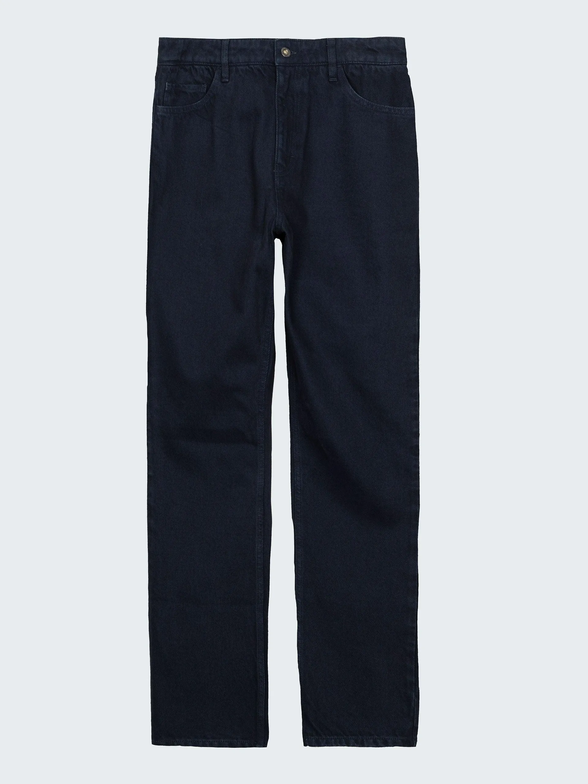 Organic cotton twill 5-pocket jeans in deep sea