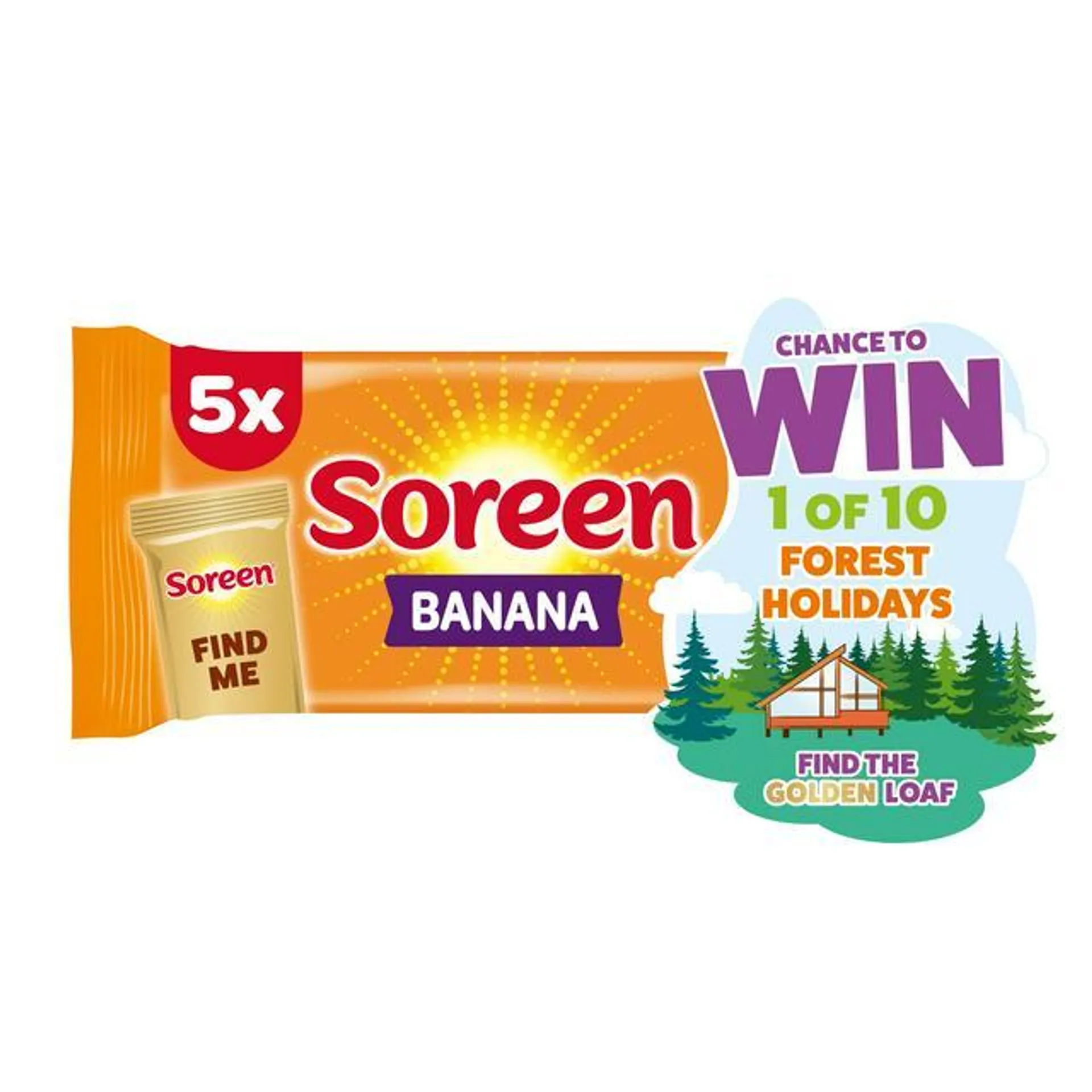 Soreen Banana Lunchbox Loaf Bars x5