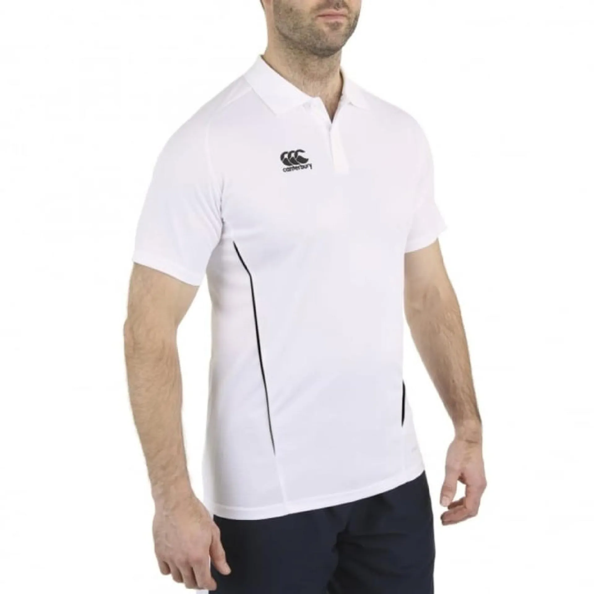 MENS TEAM DRY POLO SHIRT WHITE