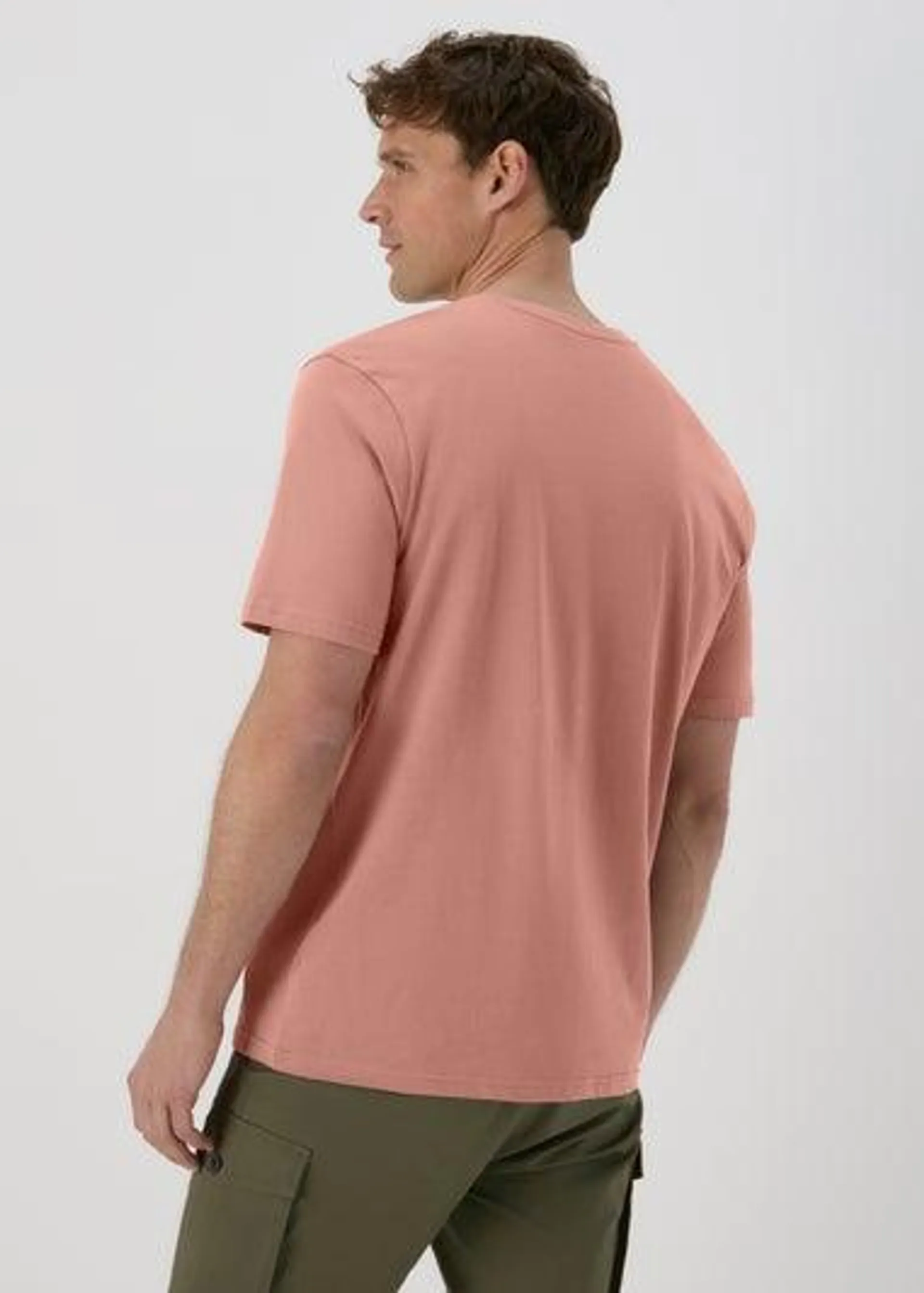 Pink Burlwood Essential V Neck T-Shirt