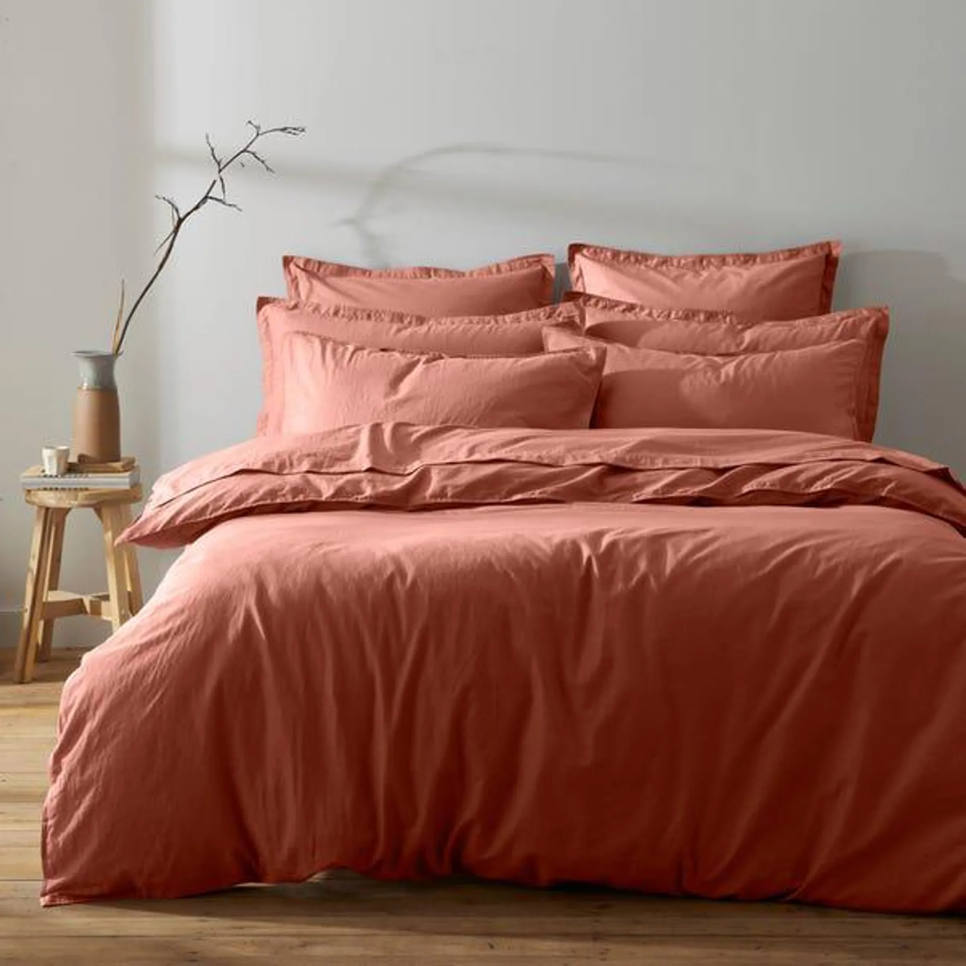 Soft Washed Recycled Cotton Duvet Cover and Pillowcase Set