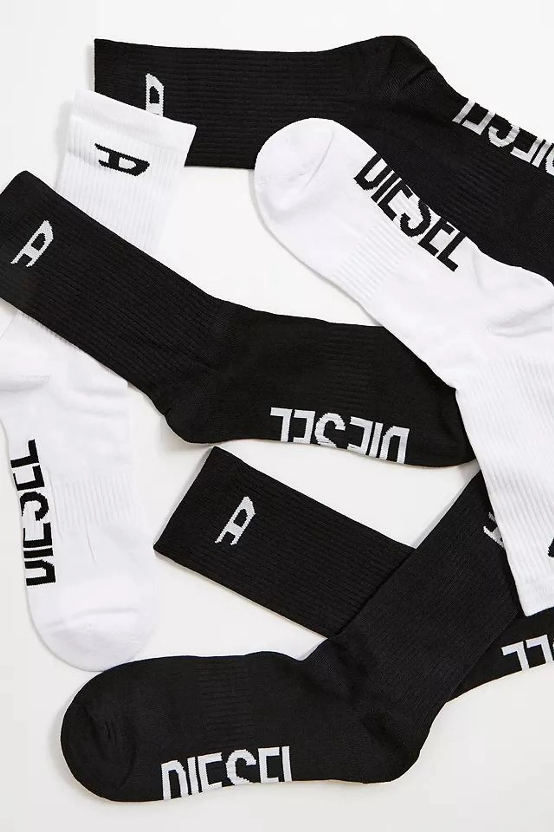 Diesel Black & White Skm-Trops Socks 3-Pack