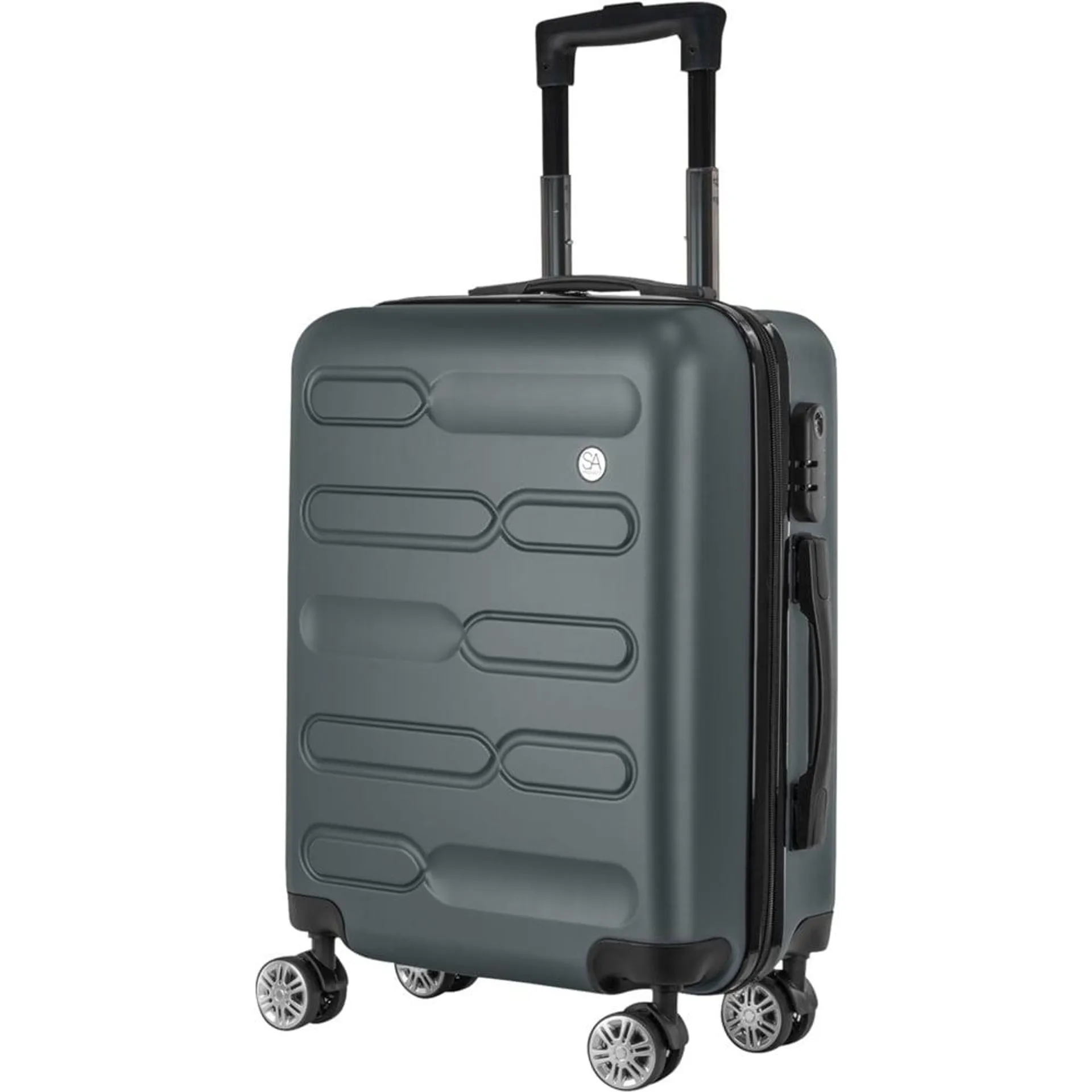 SA Products Grey Carry On Cabin Suitcase 55cm