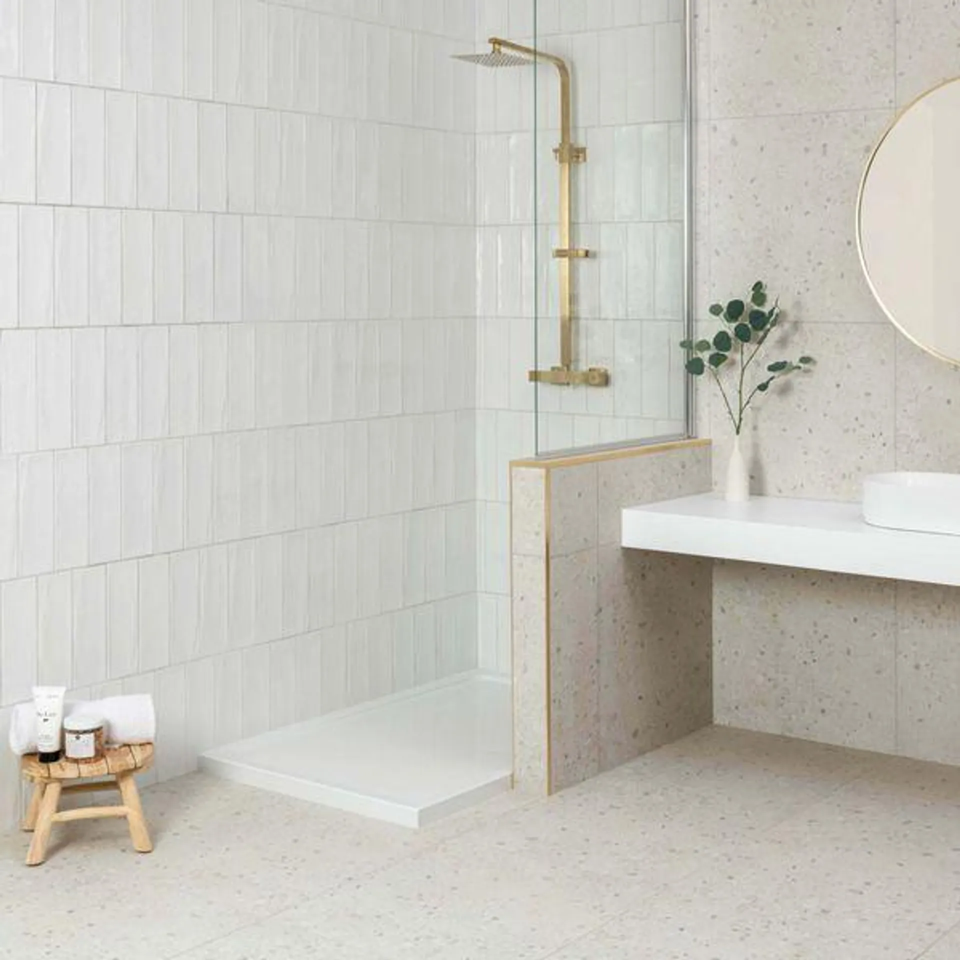 White Rustic Metro Tiles