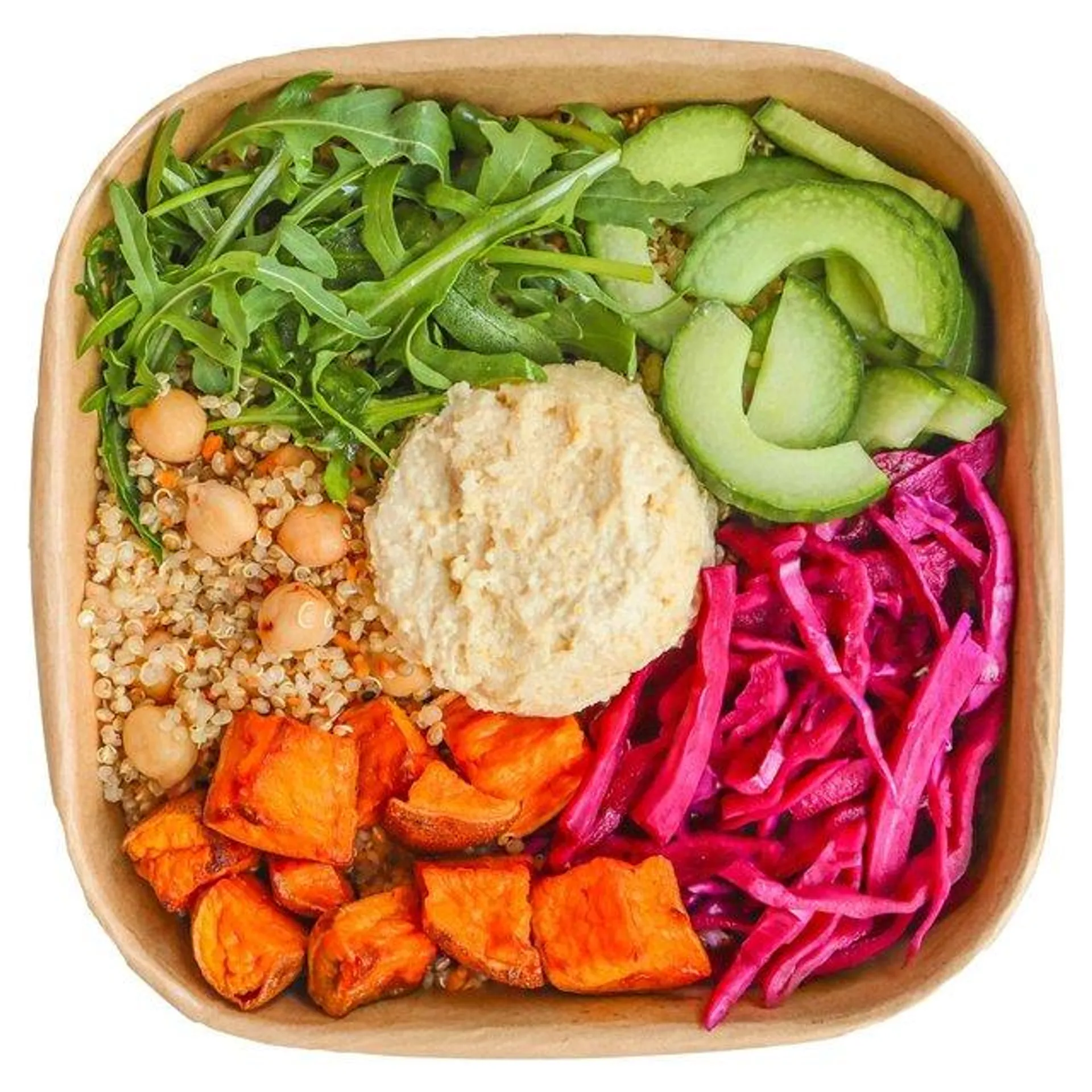 Pollen + Grace Mezze Houmous + Rainbow Veg Grain Bowl