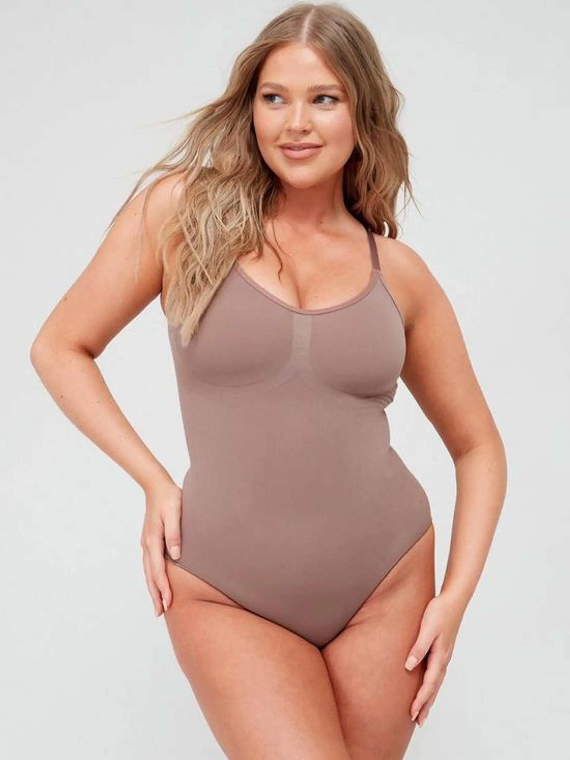 Shape Enhancing Seamless Bodysuit - Mink