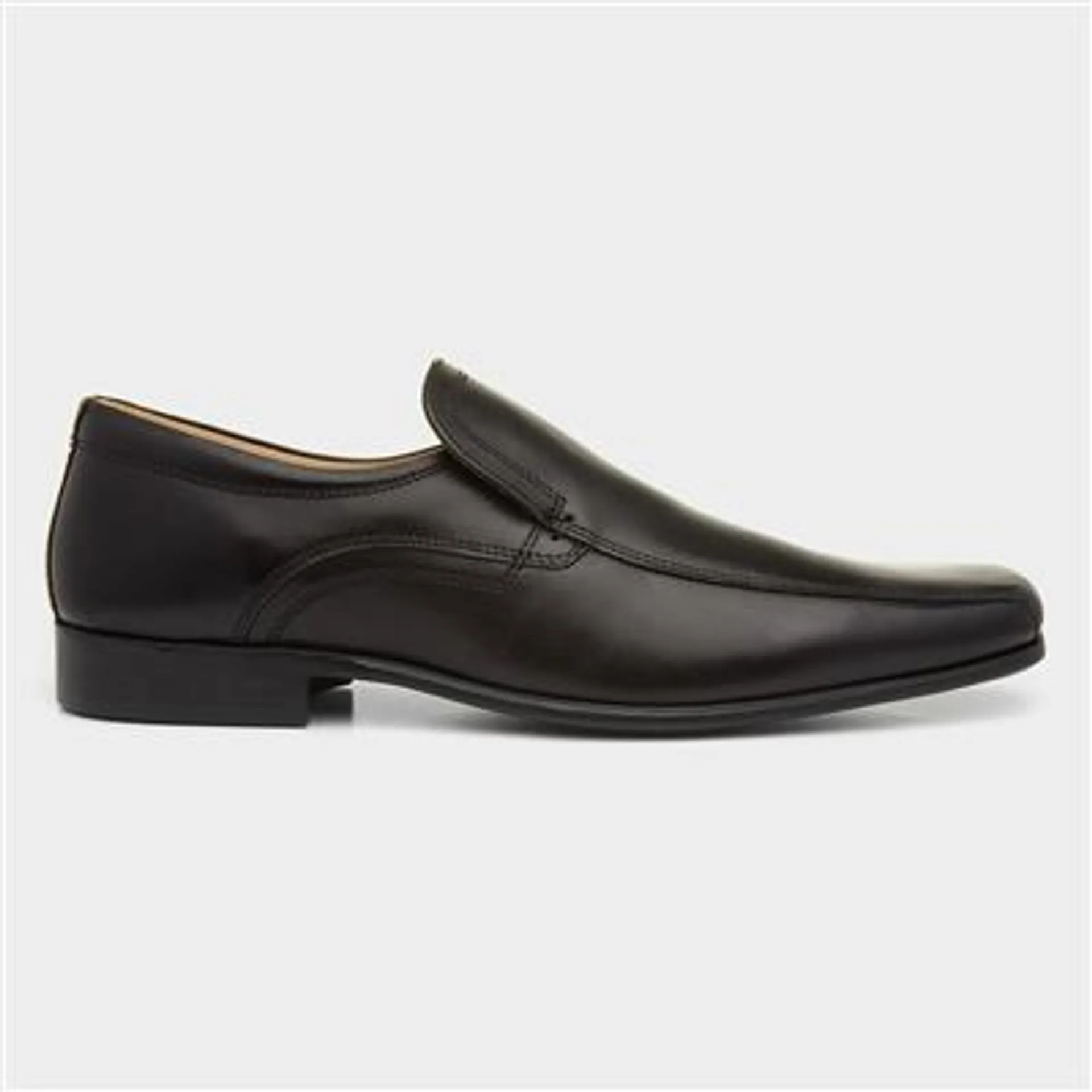 Ulster Mens Leather Slip On Shoe in Black