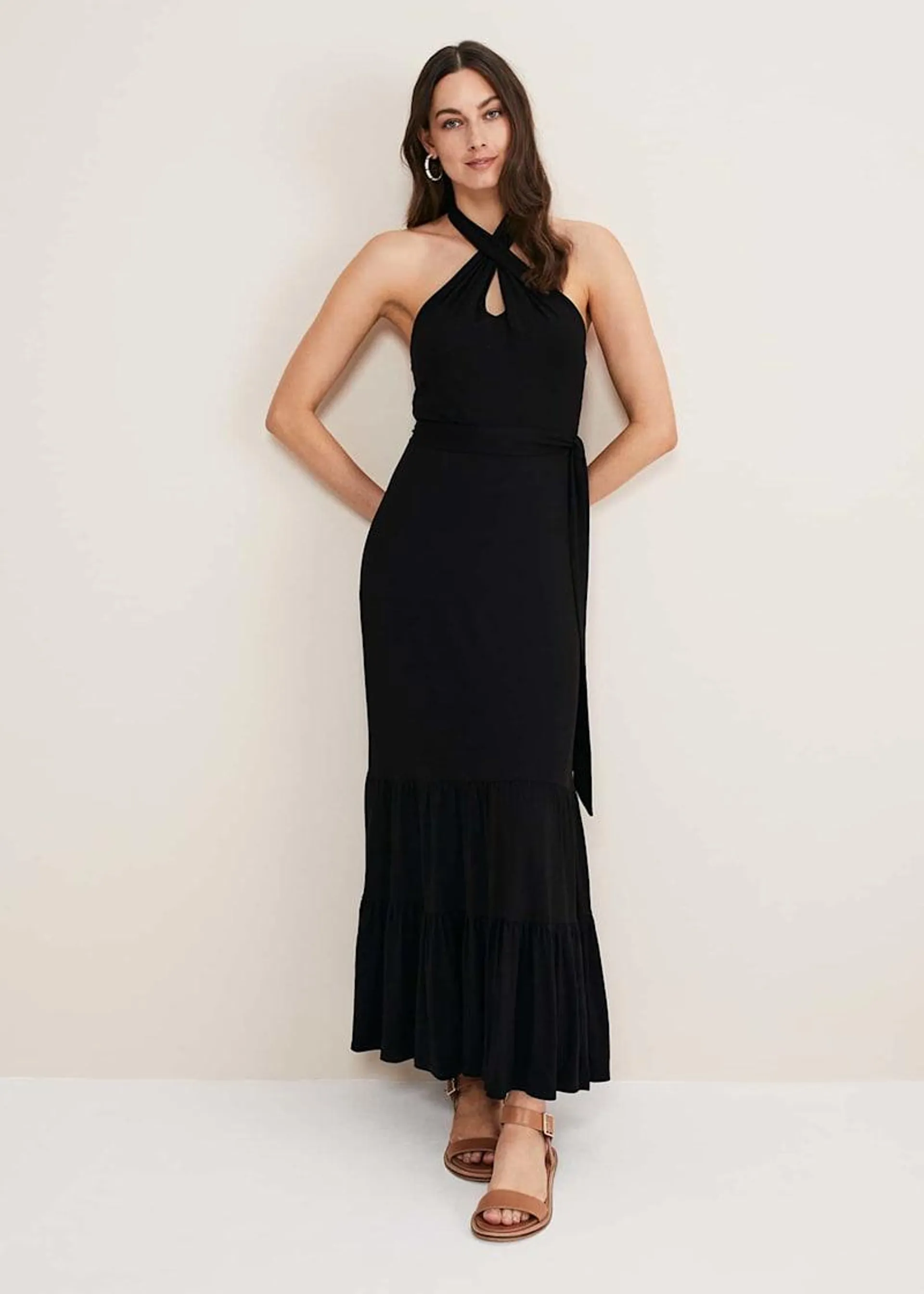 Valeria Jersey Halter Neck Dress