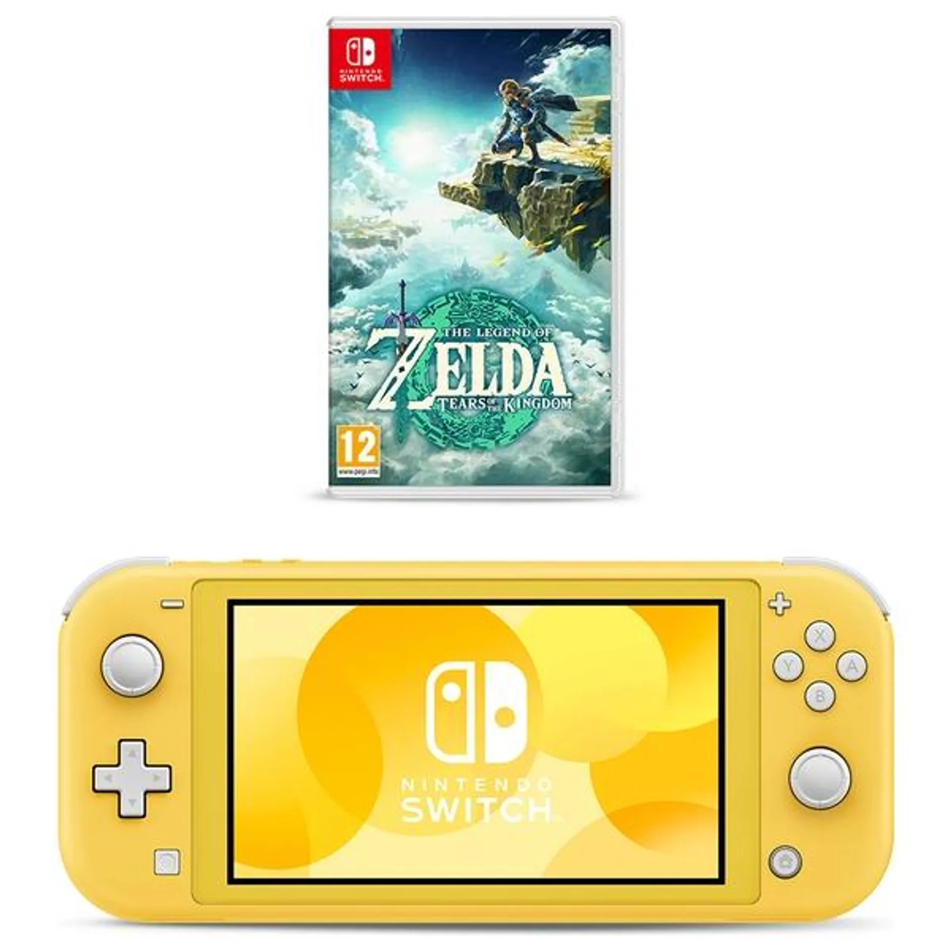 Nintendo Switch Lite Yellow & The Legend of Zelda Tears of the Kingdom