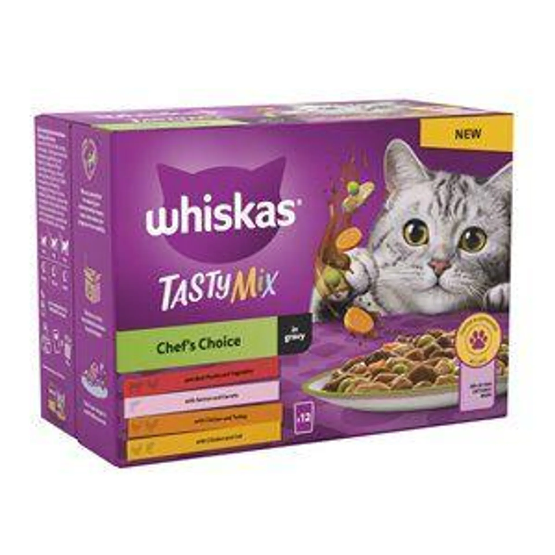 Whiskas 1+ Tasty Mix Chefs Choice In Gravy Multipack