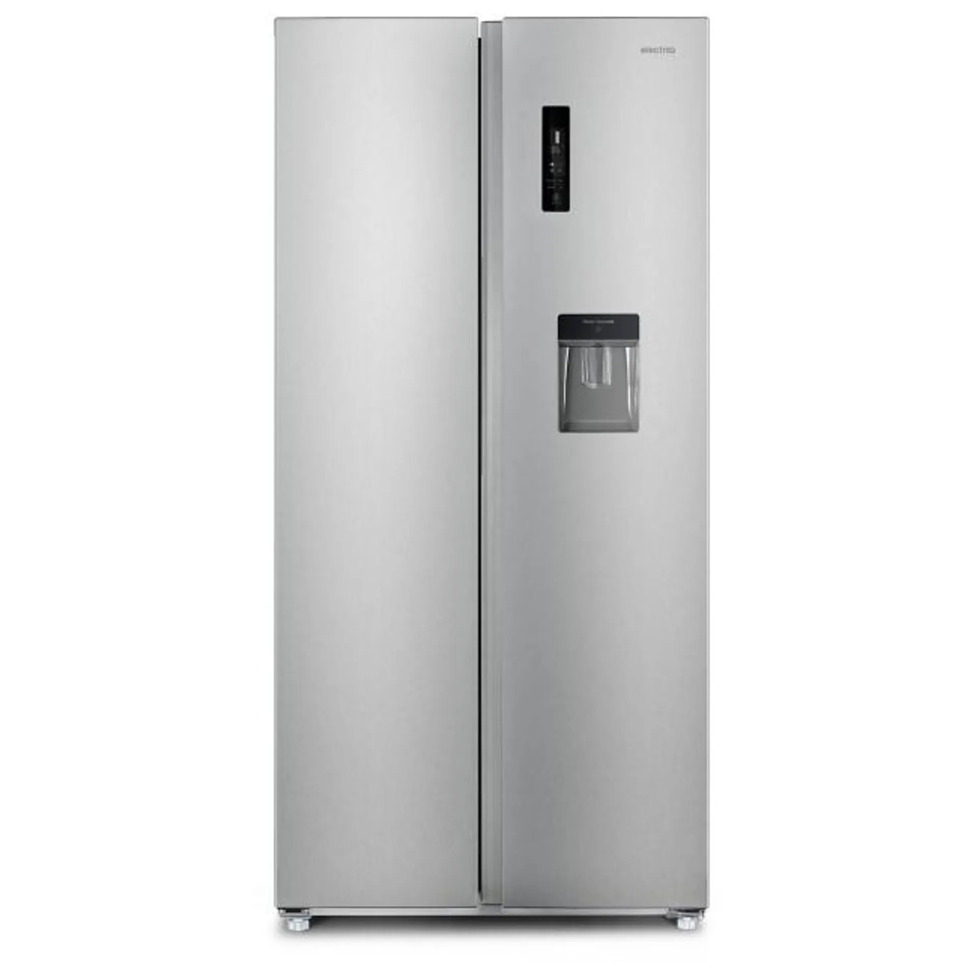 electriQ 430 Litre Side-By-Side American Fridge Freezer - Silver