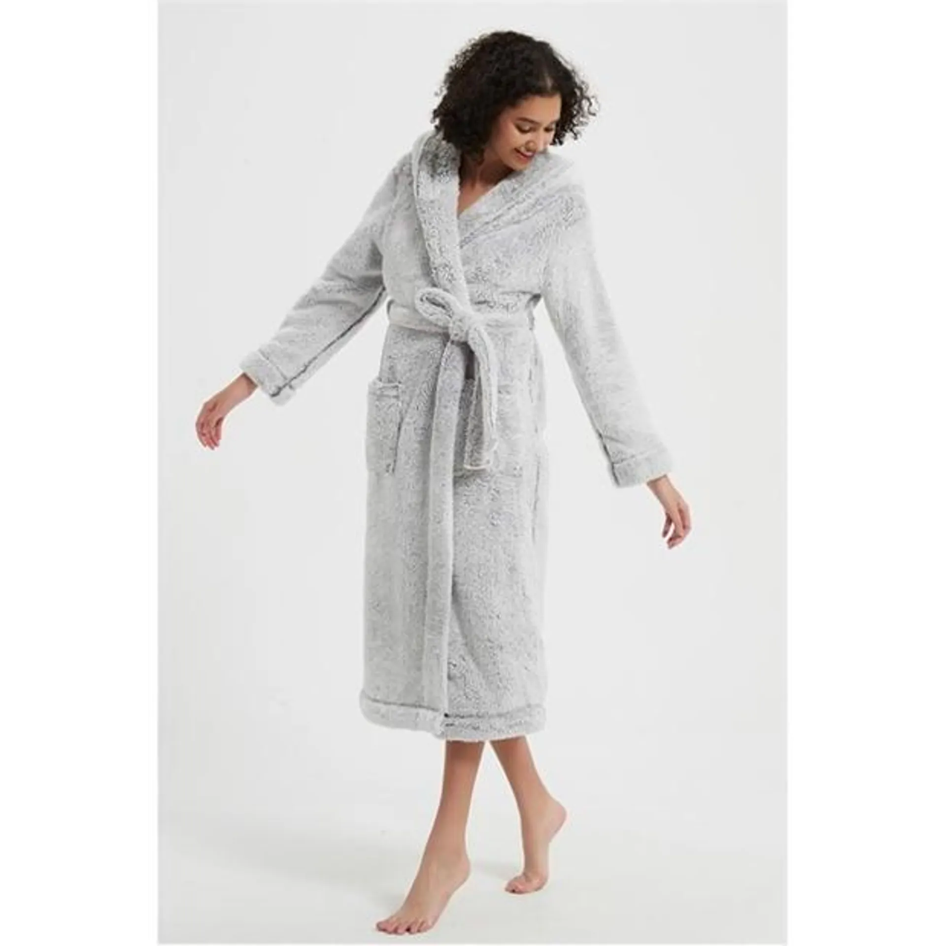 Luxury Hooded Fleece Dressing Gown