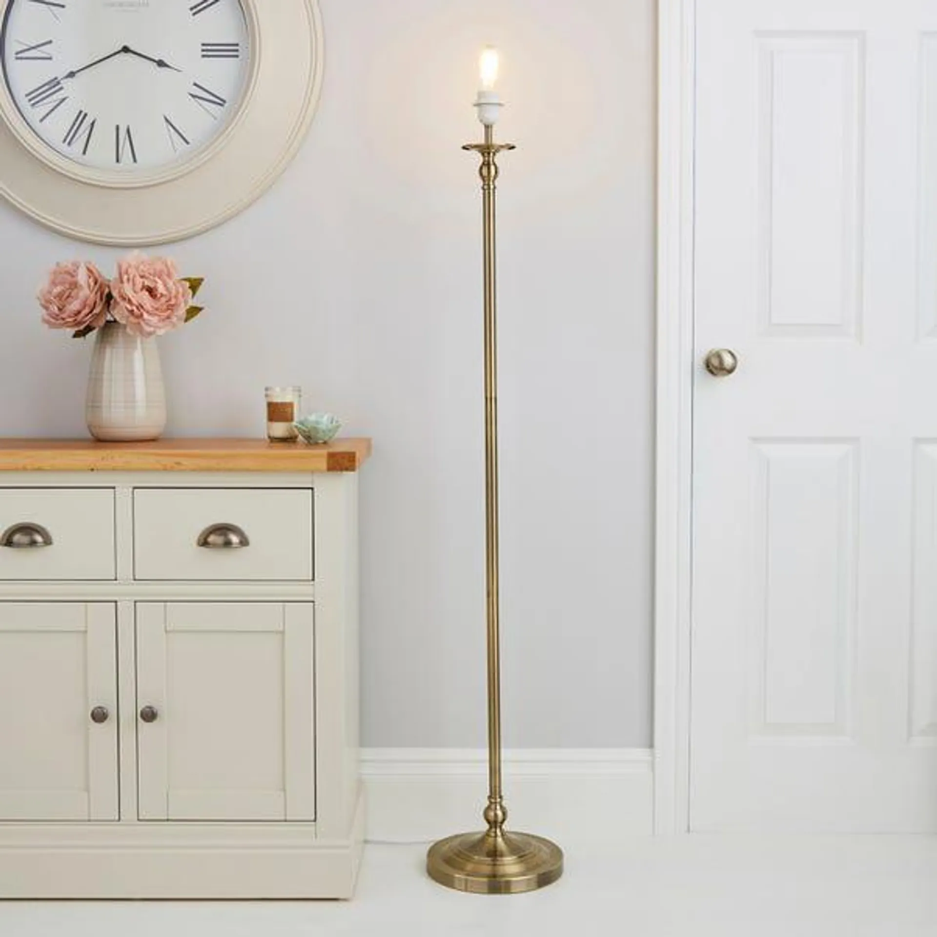 Irene Touch Antique Brass Floor Lamp Base