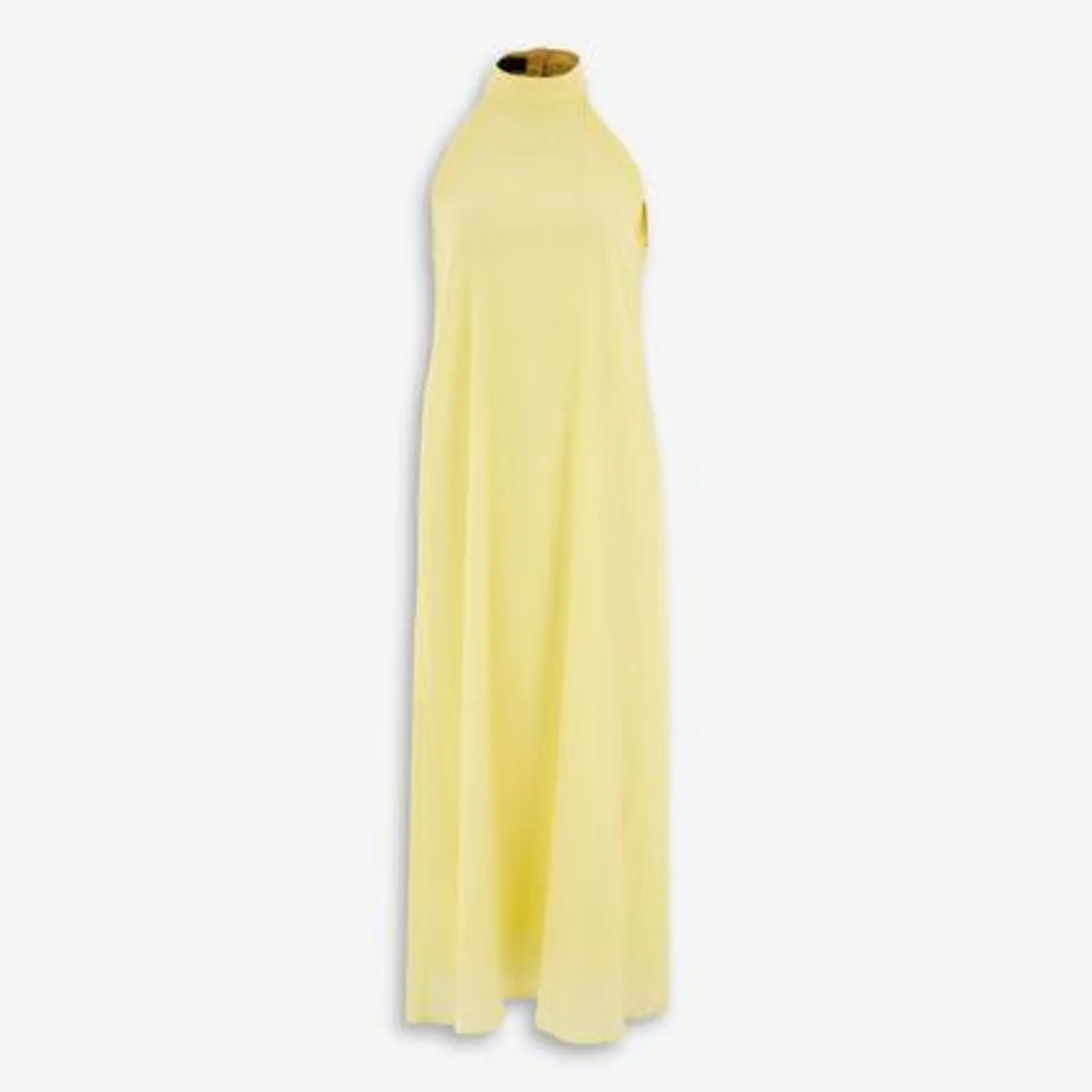 Yellow Pleat Maxi Dress