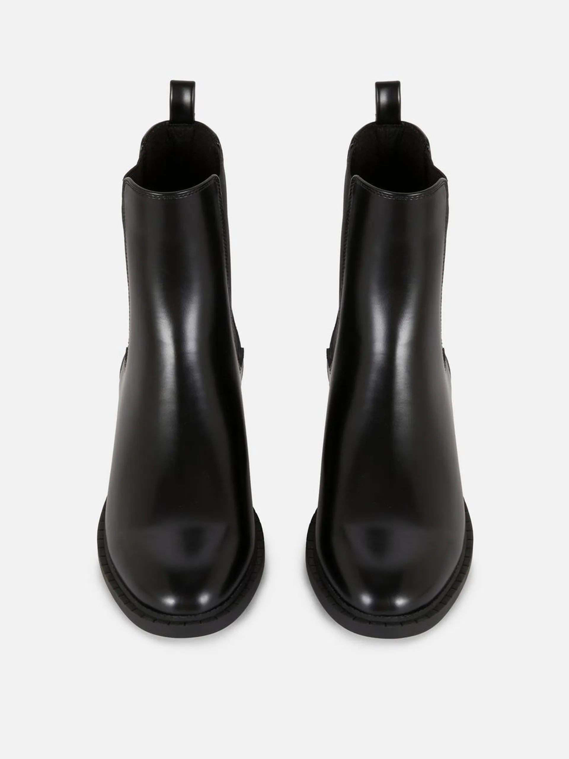 Faux Leather Chelsea Boots