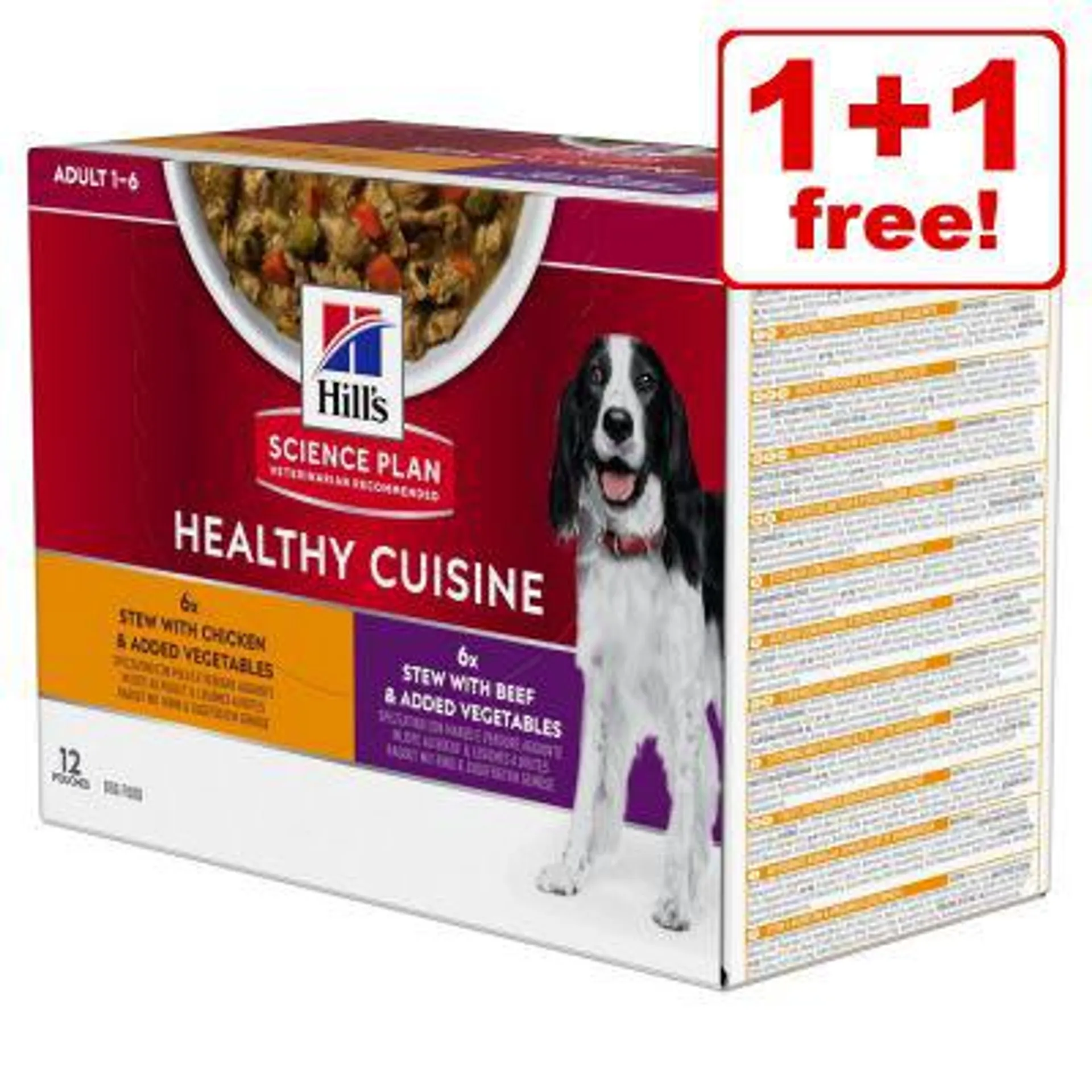 12 x 90g Hill’s Science Plan Healthy Cuisine - Buy One Get One Free!*