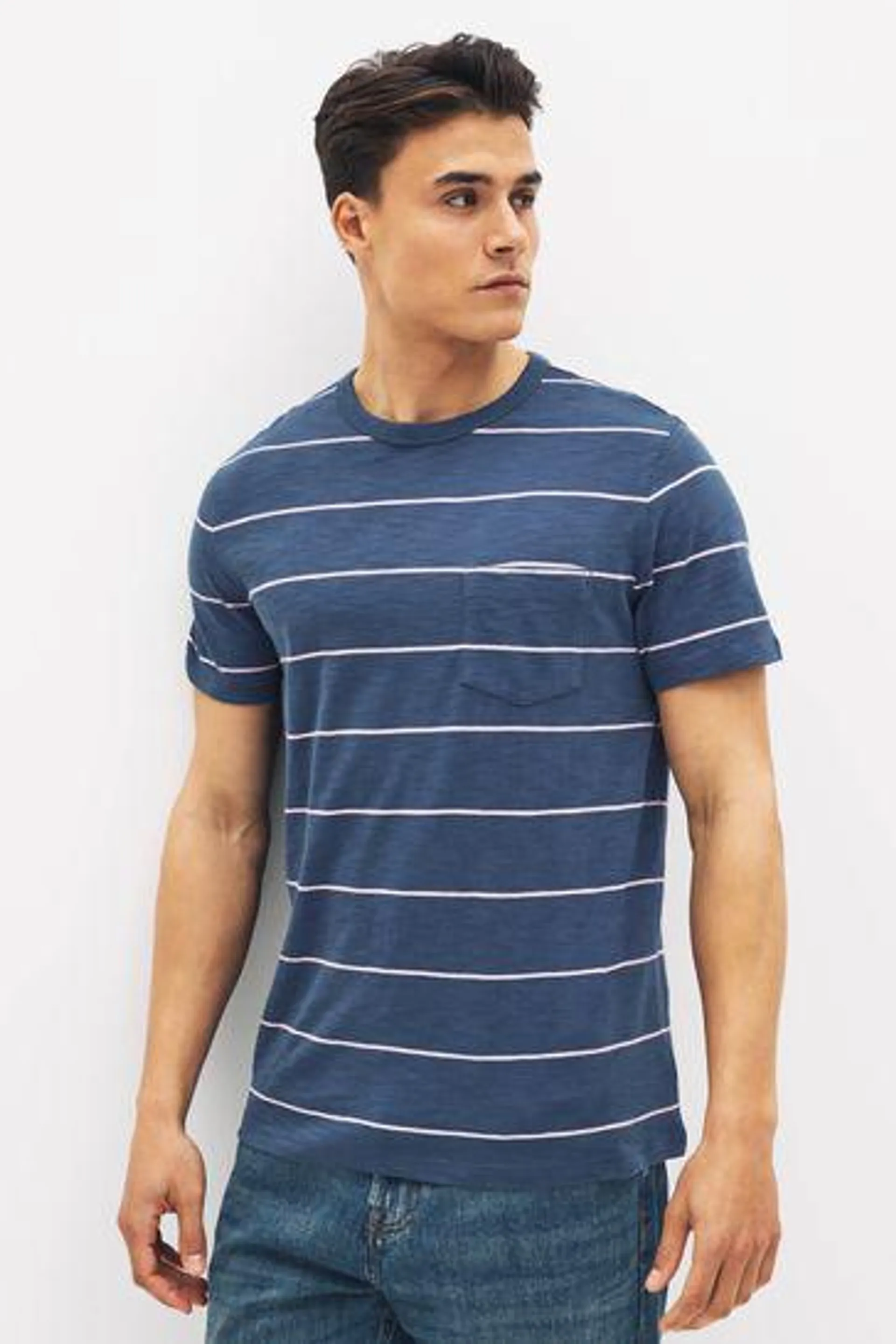 Lived-In Stripe Pocket T-Shirt