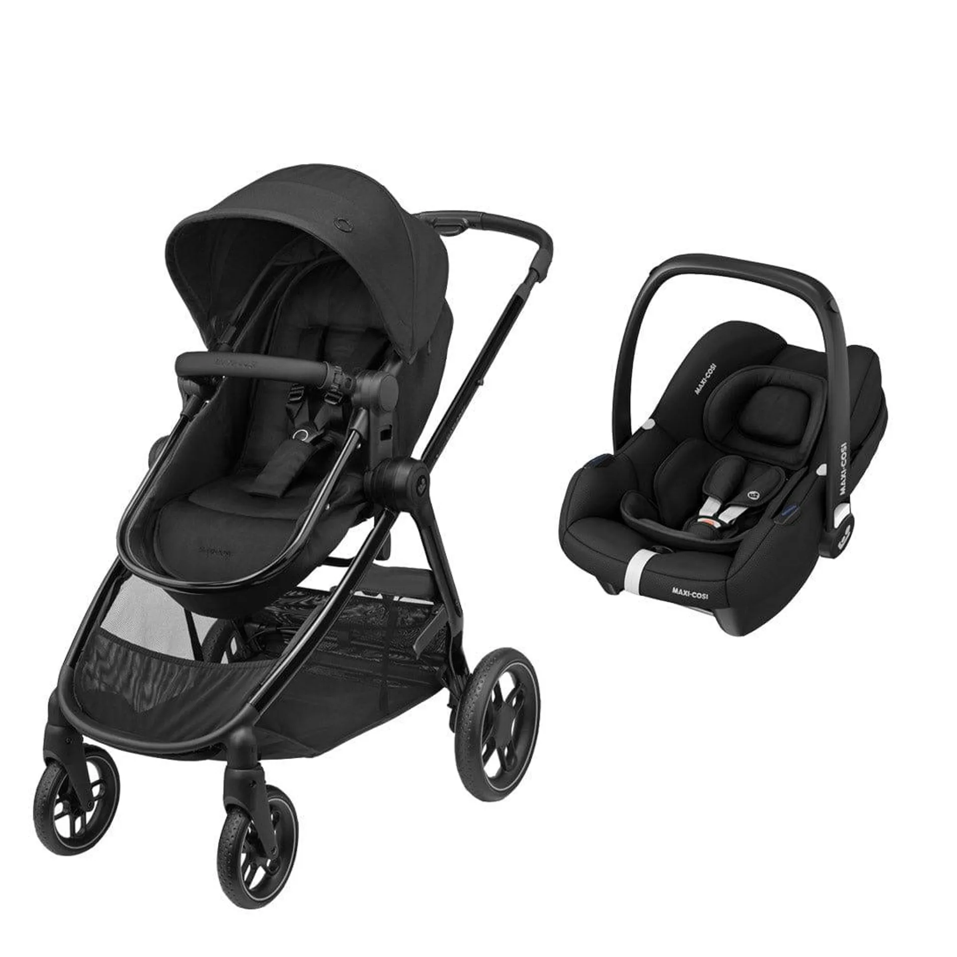 Maxi-Cosi Zelia Luxe Cabriofix i-Size Travel System in Twillic Black