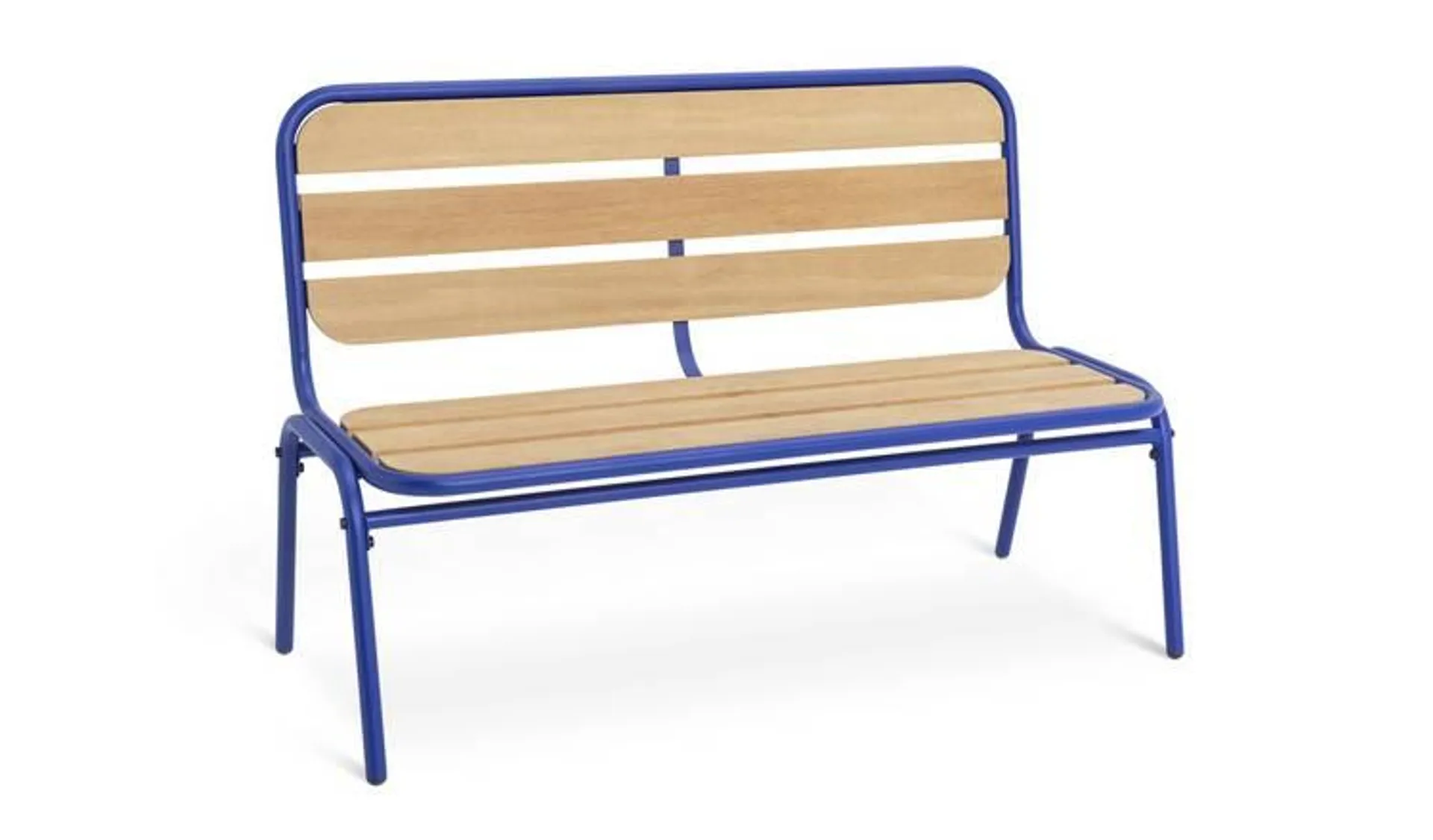 Habitat 2 Seater Wooden Garden Bench - Blue