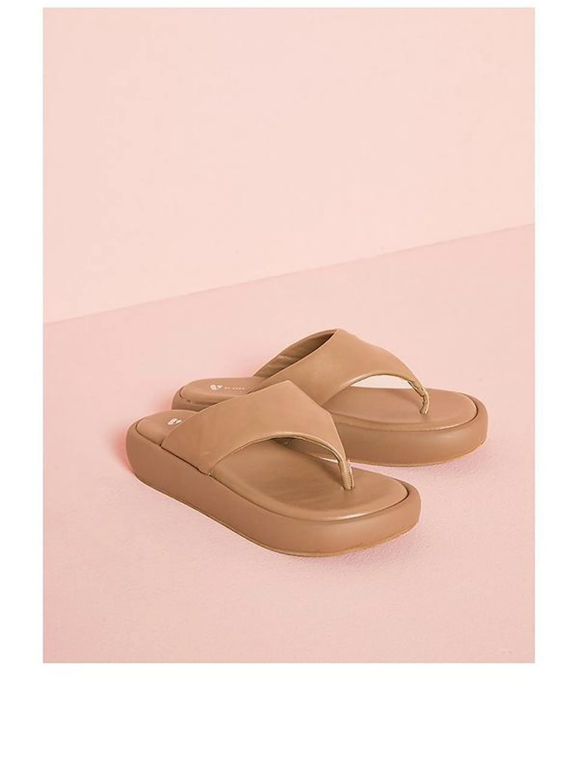 Toepost Flatform Sandal - Natural