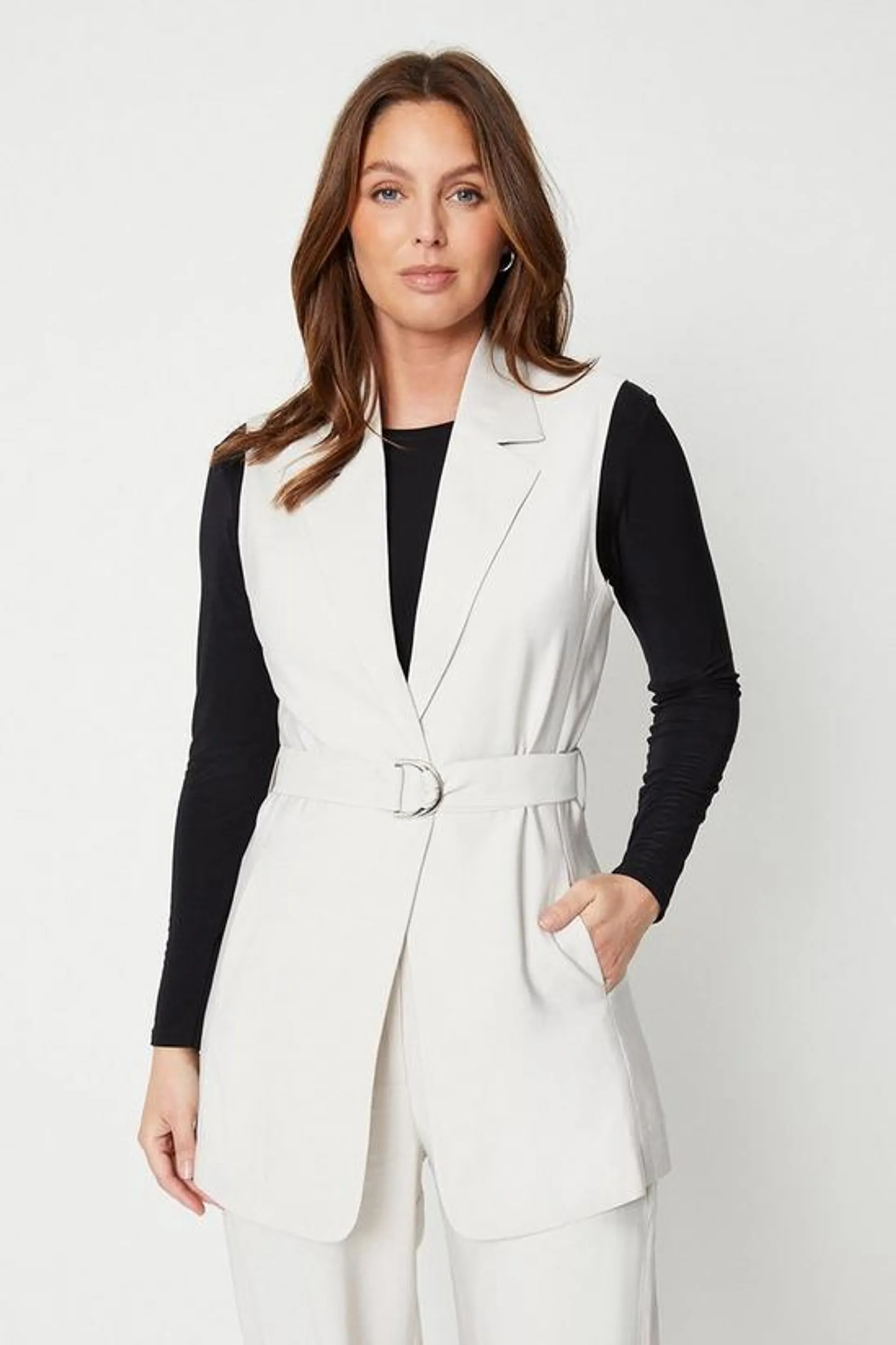 Relaxed Belted Waistcoat