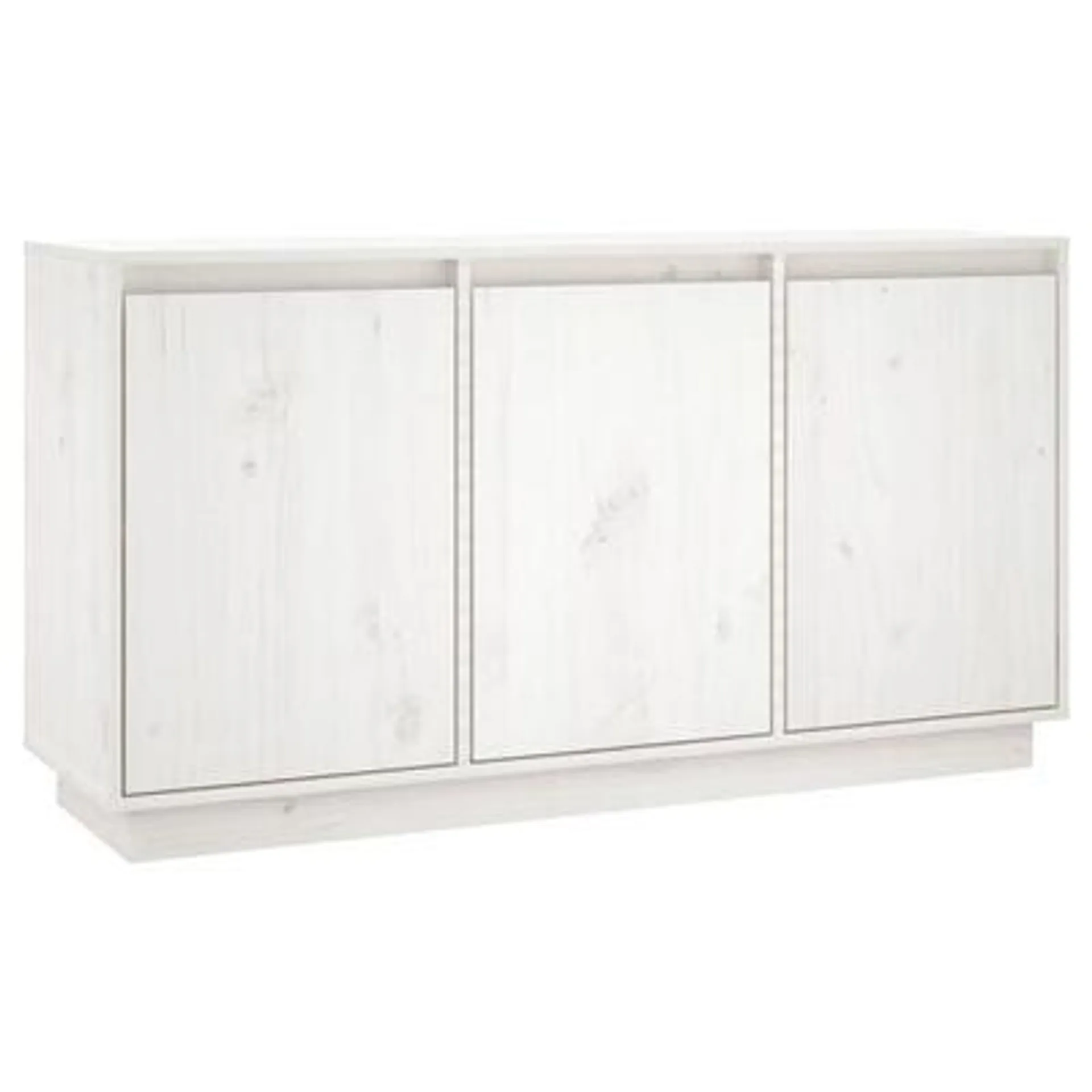 vidaXL Sideboard White 111x34x60 cm Solid Wood Pine