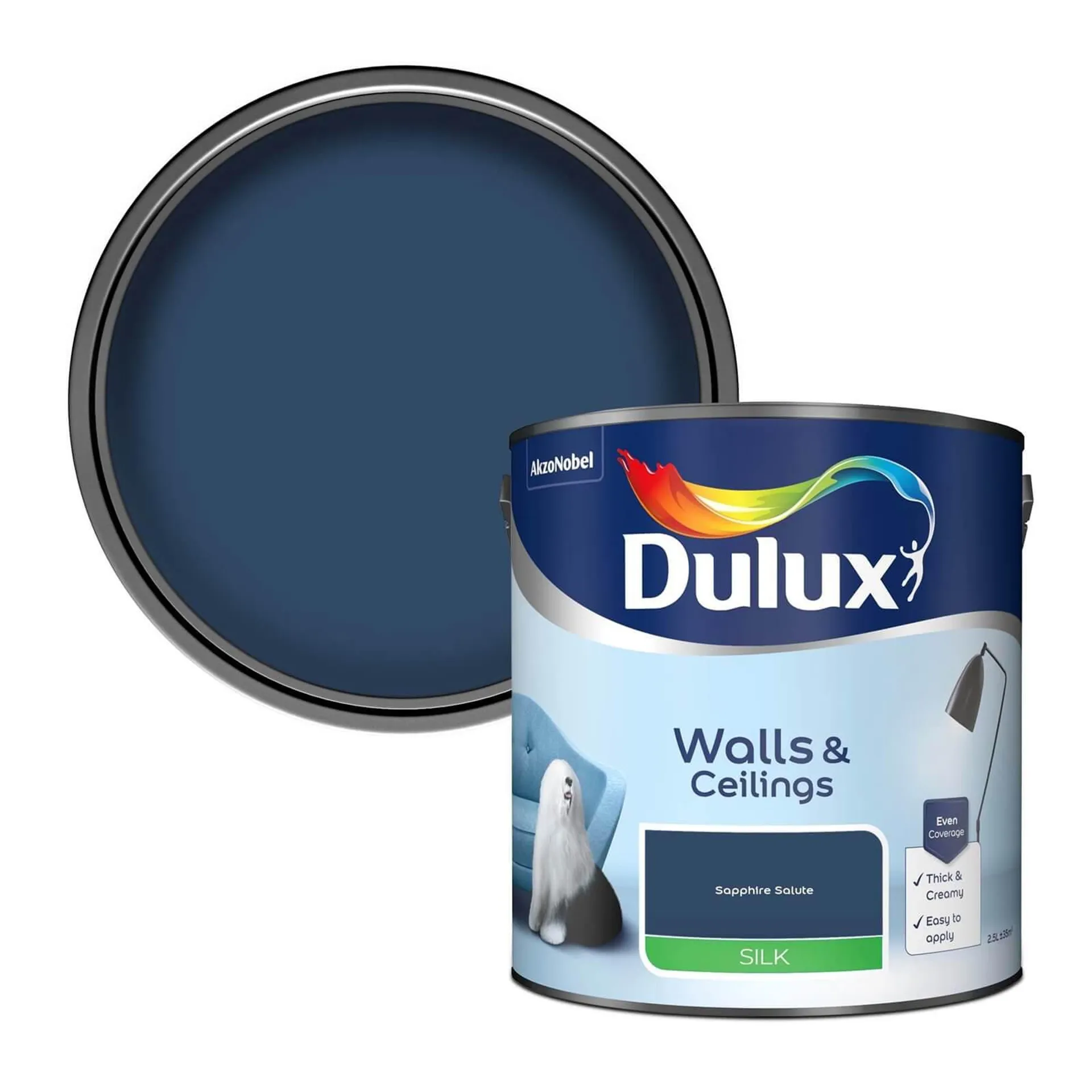 Dulux Silk Emulsion Paint Sapphire Salute - 2.5L