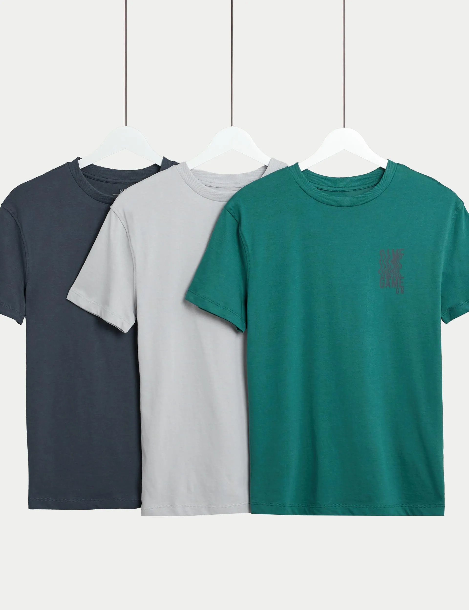 3pk Cotton Rich T-Shirts (6-16 Yrs)