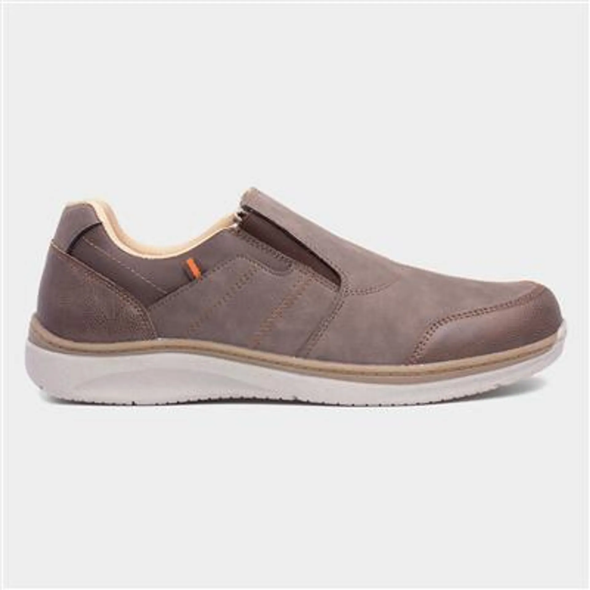 Mens Brown Slip On Casual Shoe