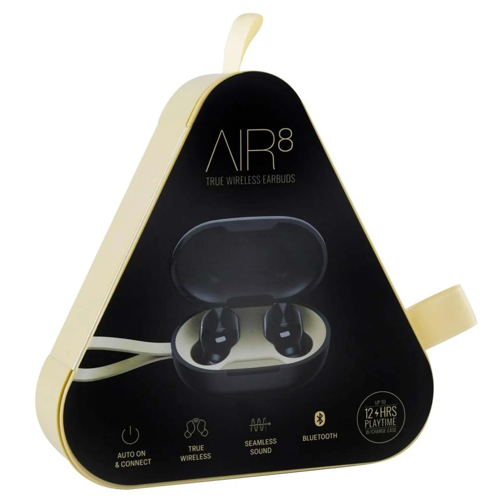 Air 8 True Wireless Earbuds - Black & Gold