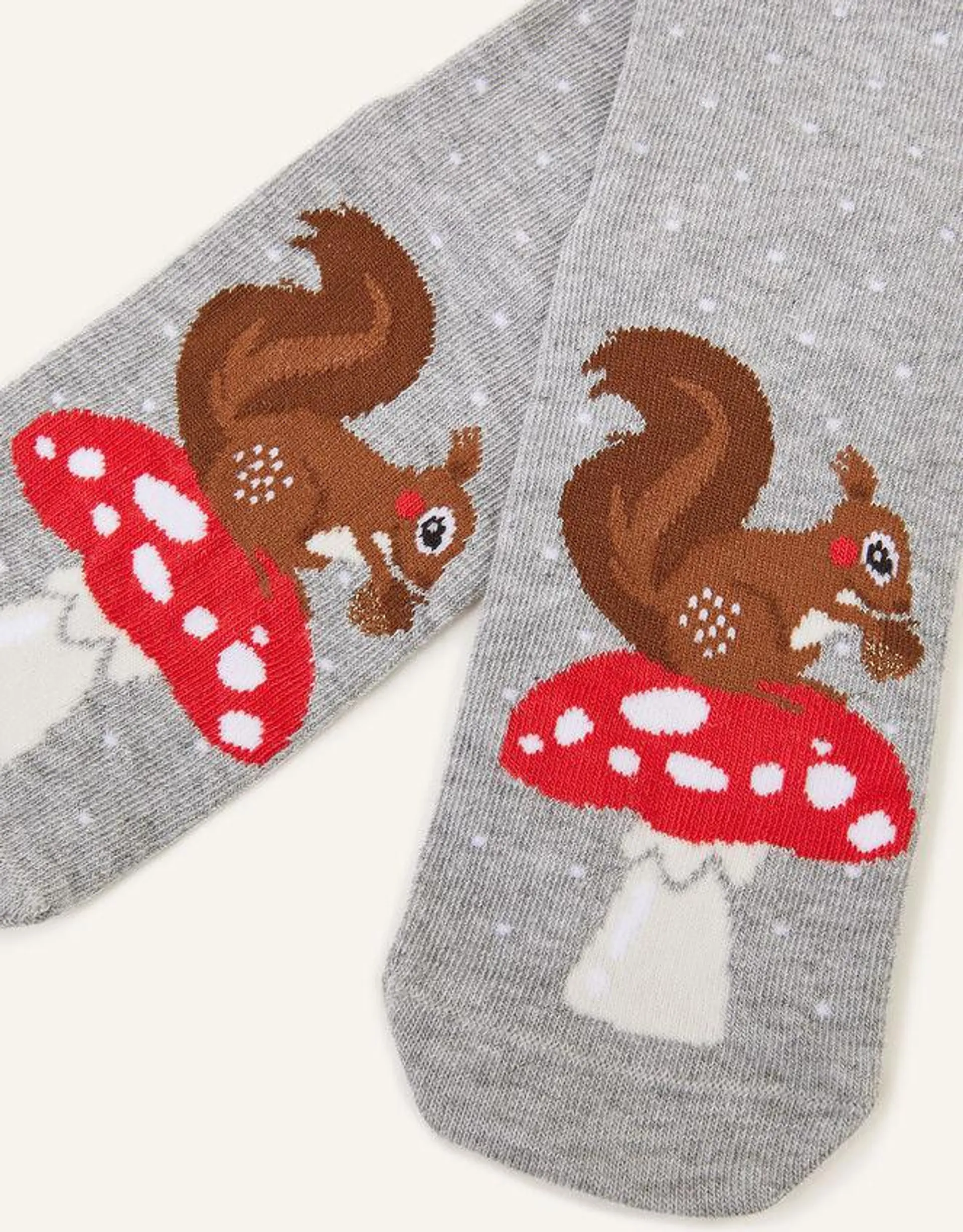 Squirrel and Mushroom Socks