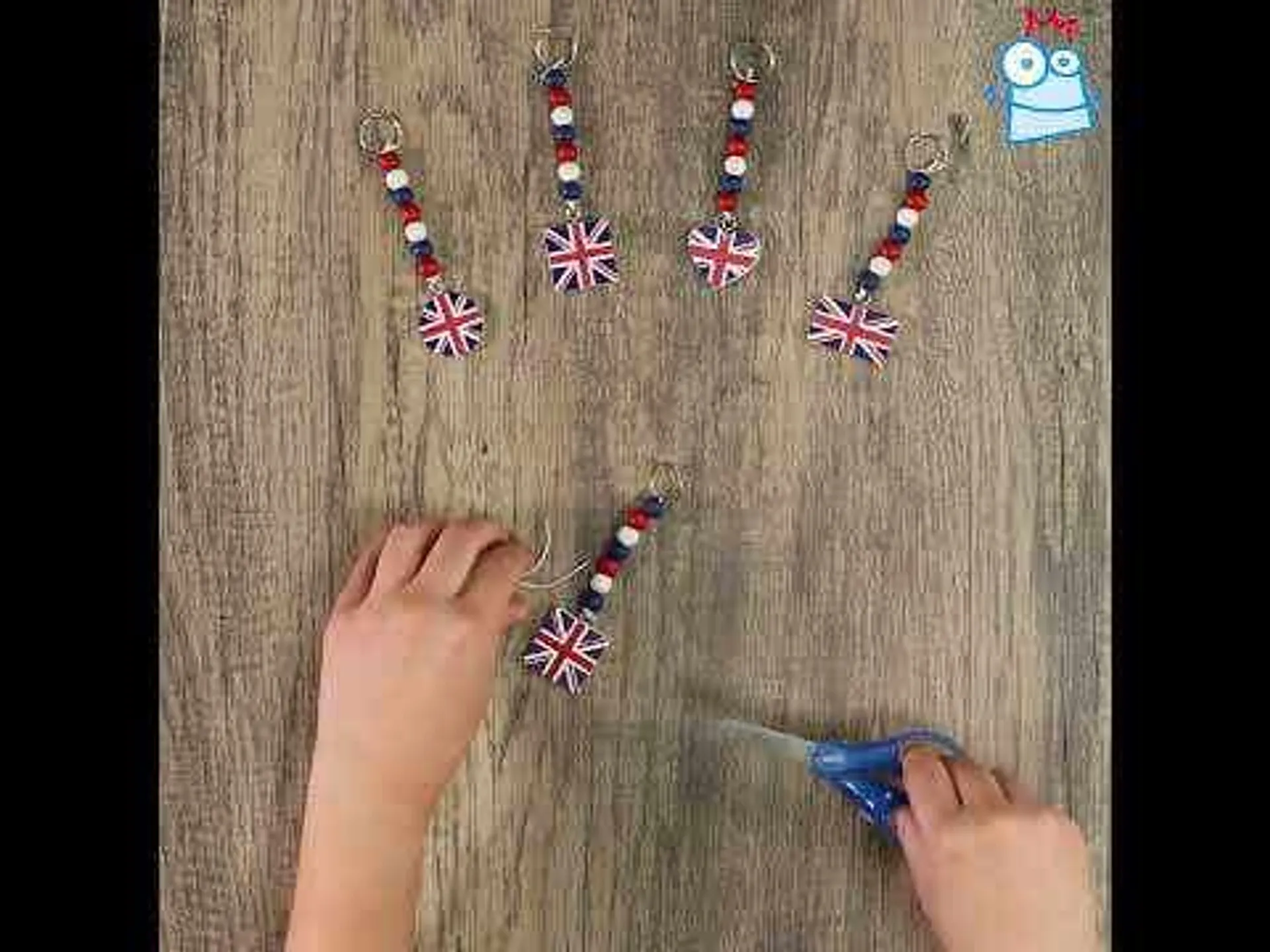 Union Jack Keyring & Bag Dangler Kits