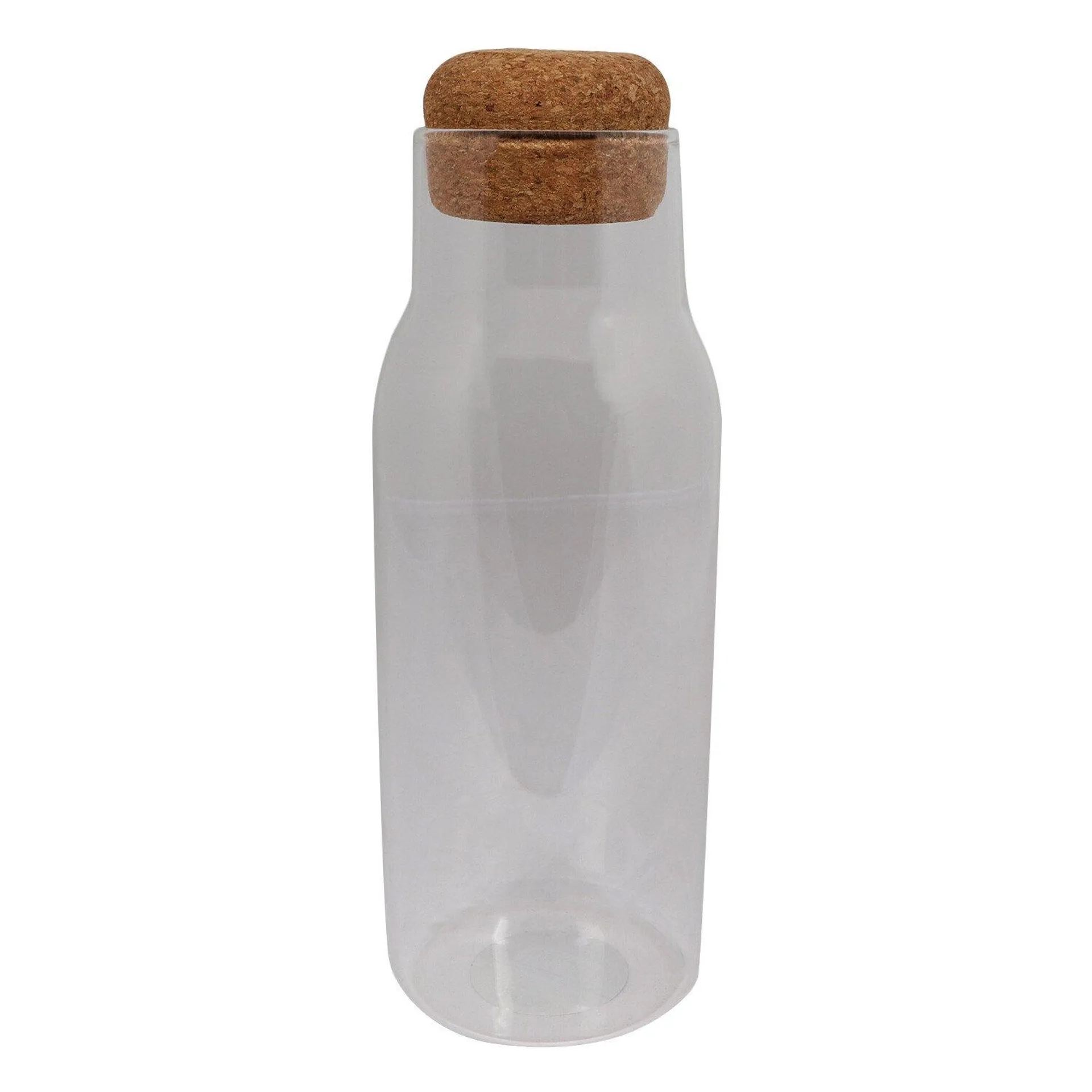 Storage Jar with Cork Lid - Clear / 1l