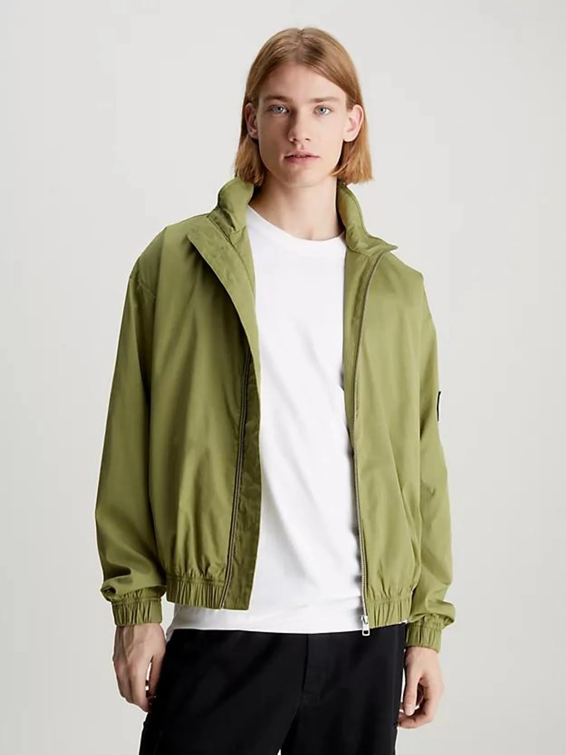 Relaxed Cotton Zip Up Jacket