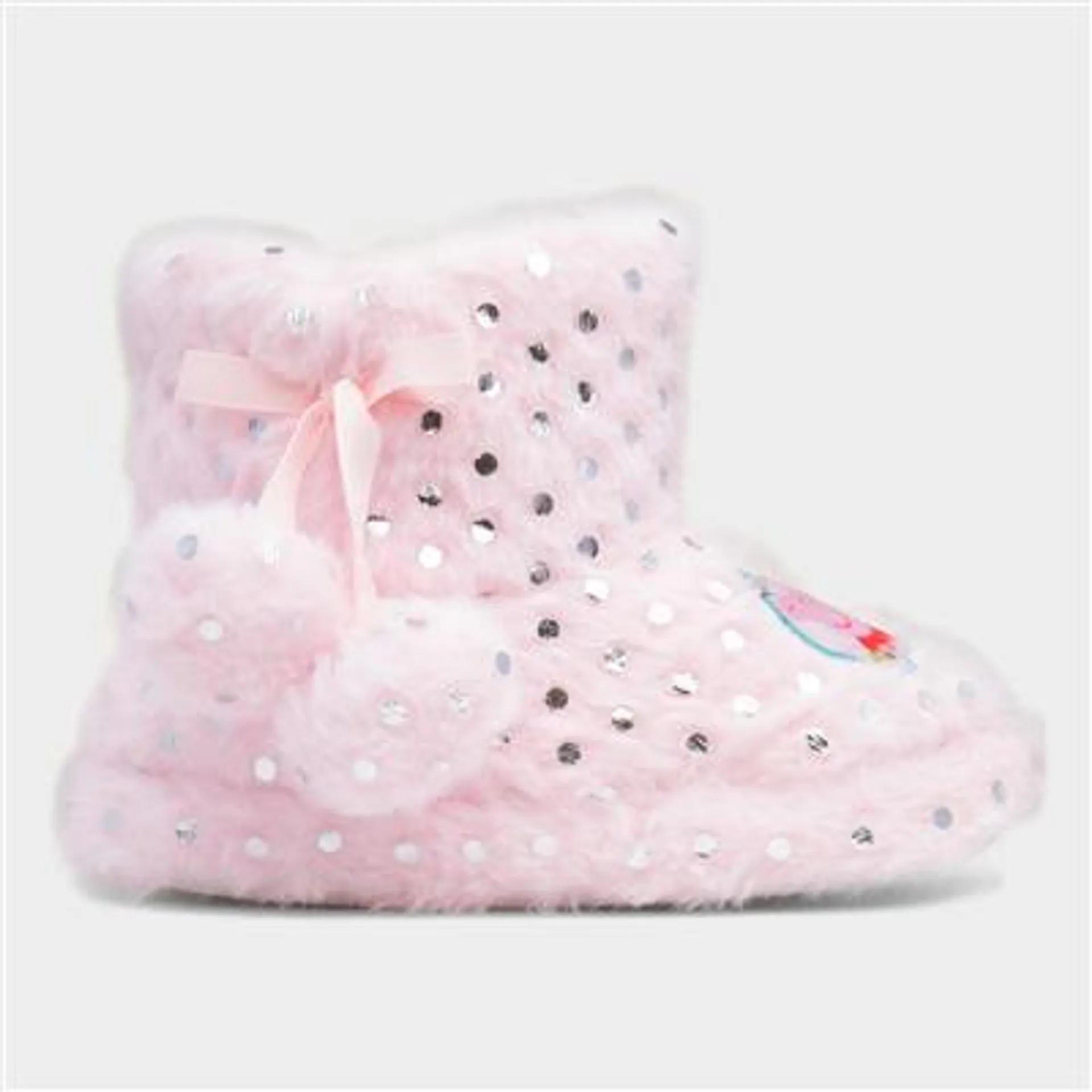 Kids Pink Bootie Slipper