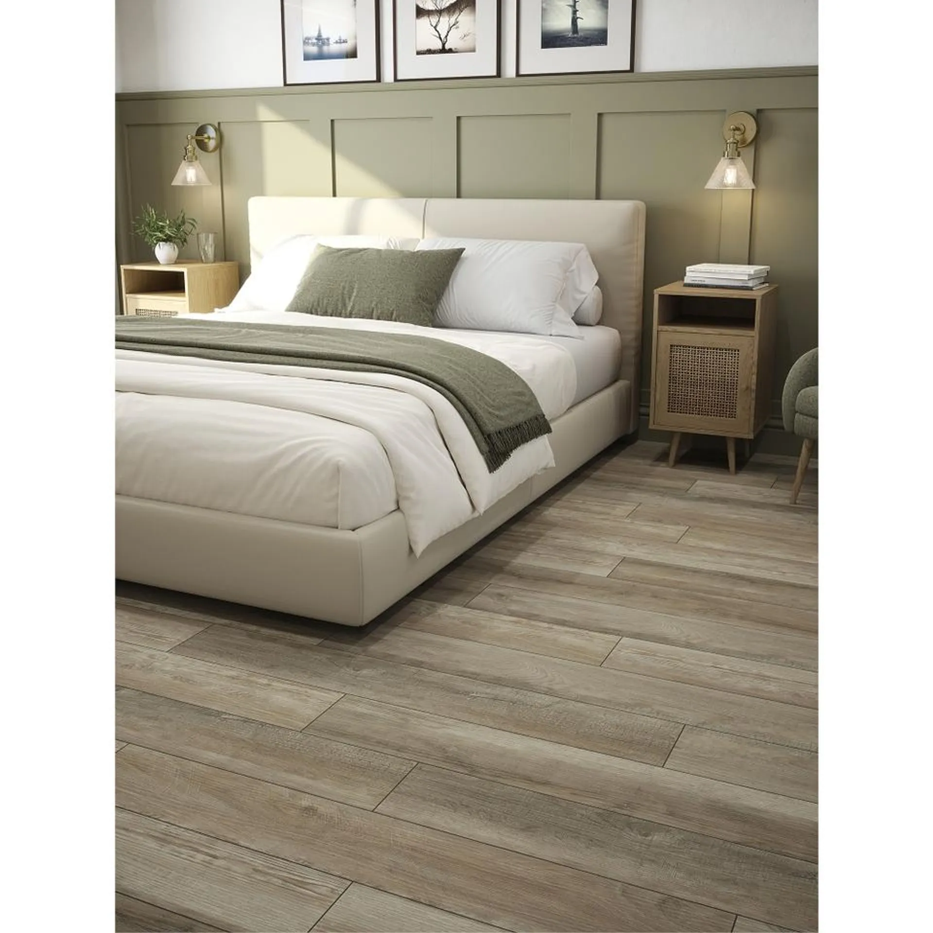 UltraClick SPC Easy Click-Fit Luxury Vinyl Flooring - Mid Oak Plank