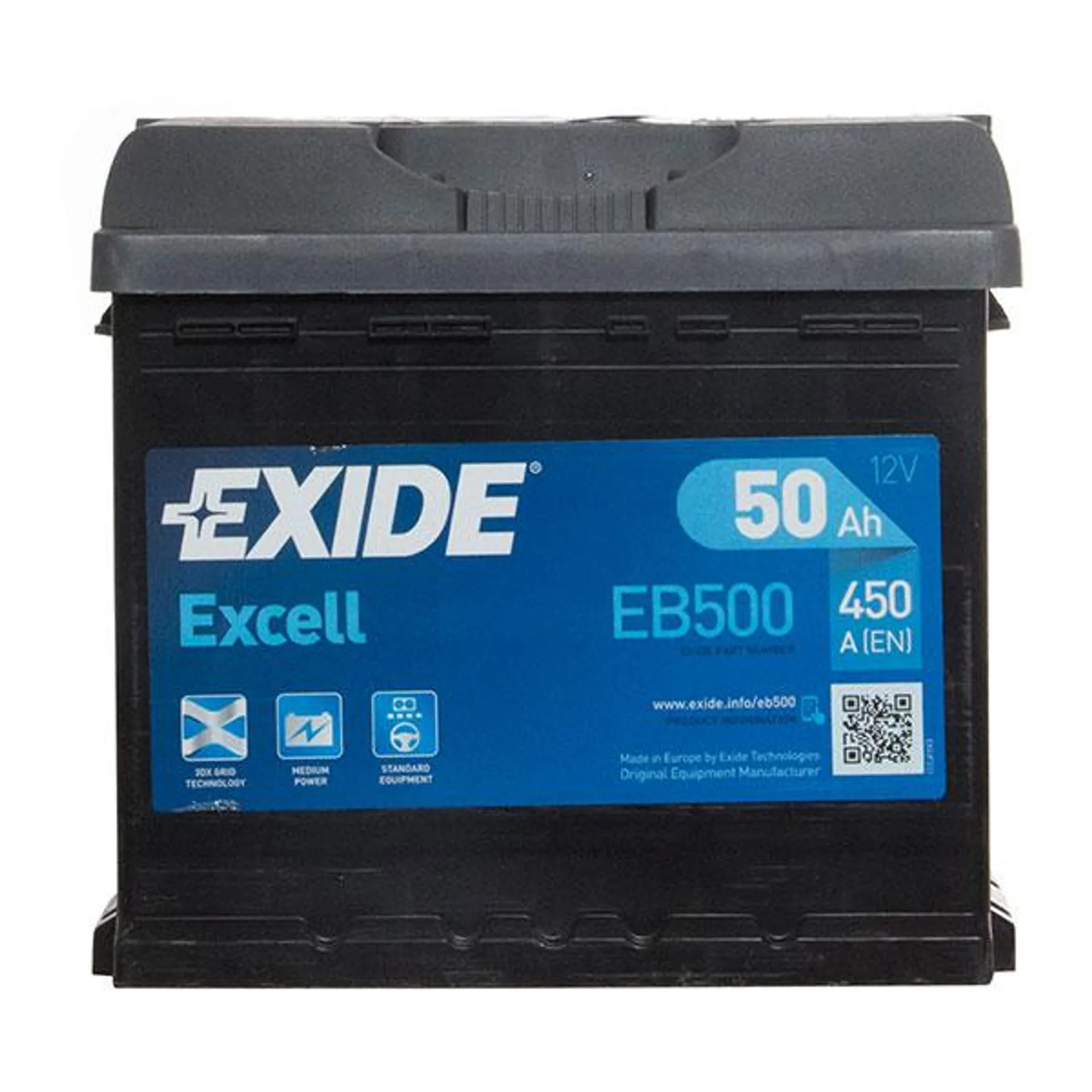 Exide Excel 012 Car Battery - 3 Year Guarantee