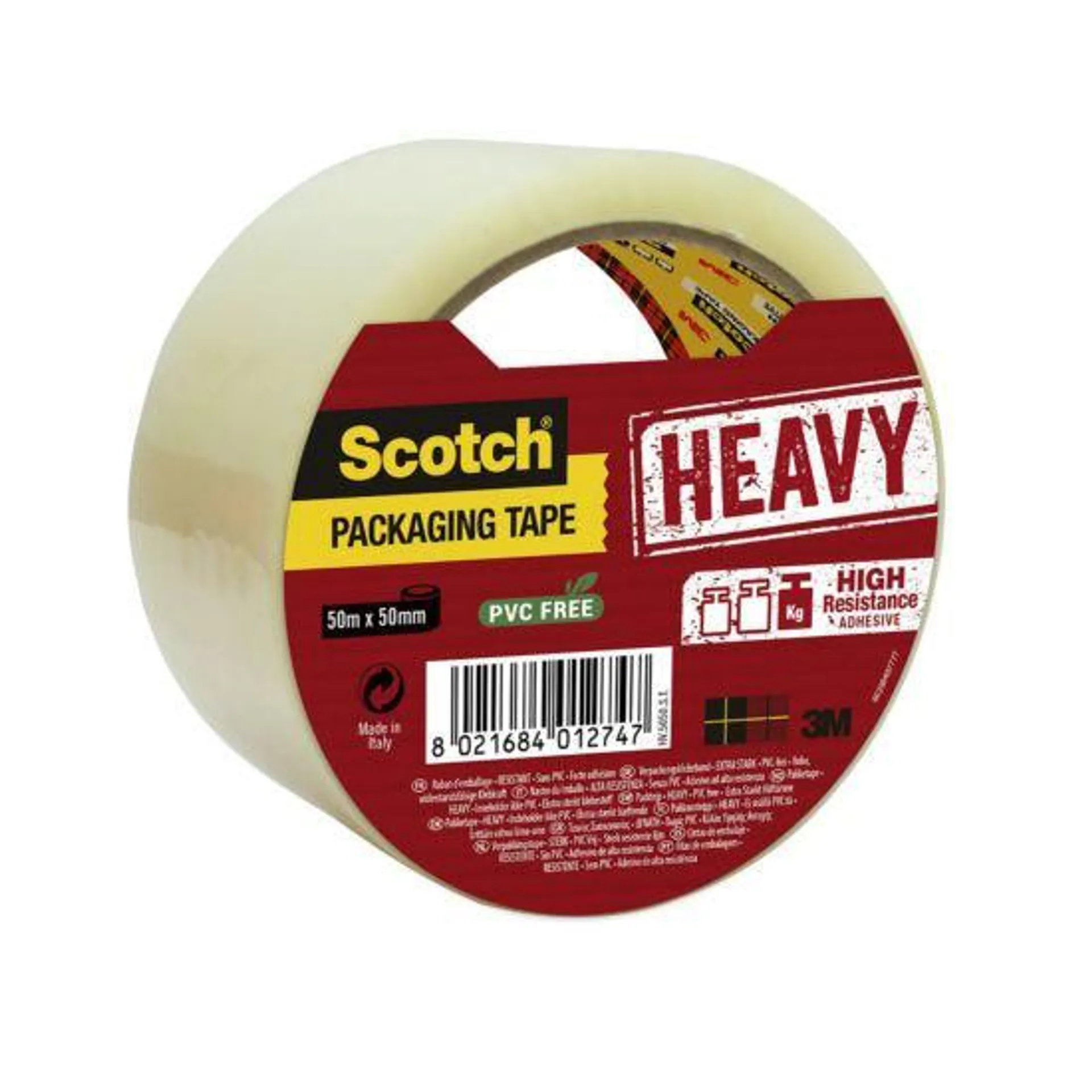 Scotch Packaging Tape Heavy Duty Clear 50mm x 50m