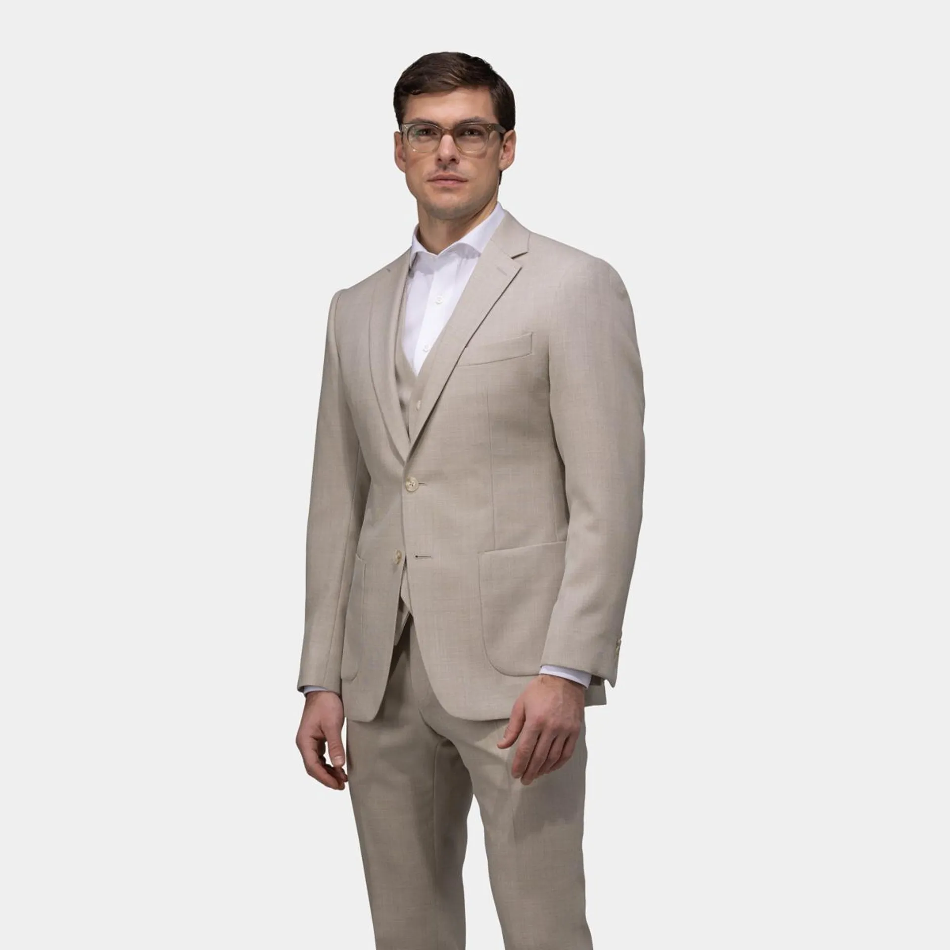 Ivory three-piece suit