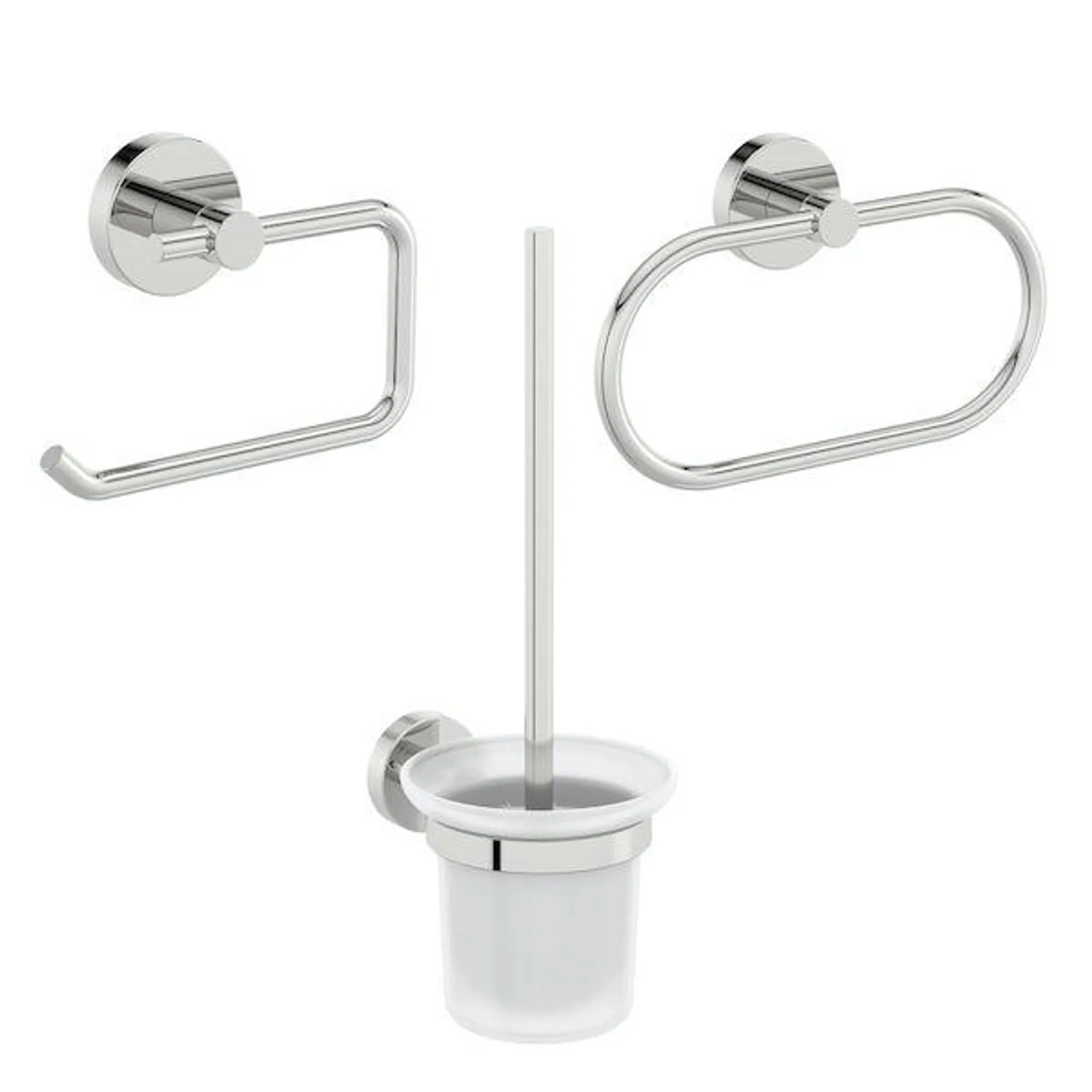 Accents Round cloakroom toilet accessory set