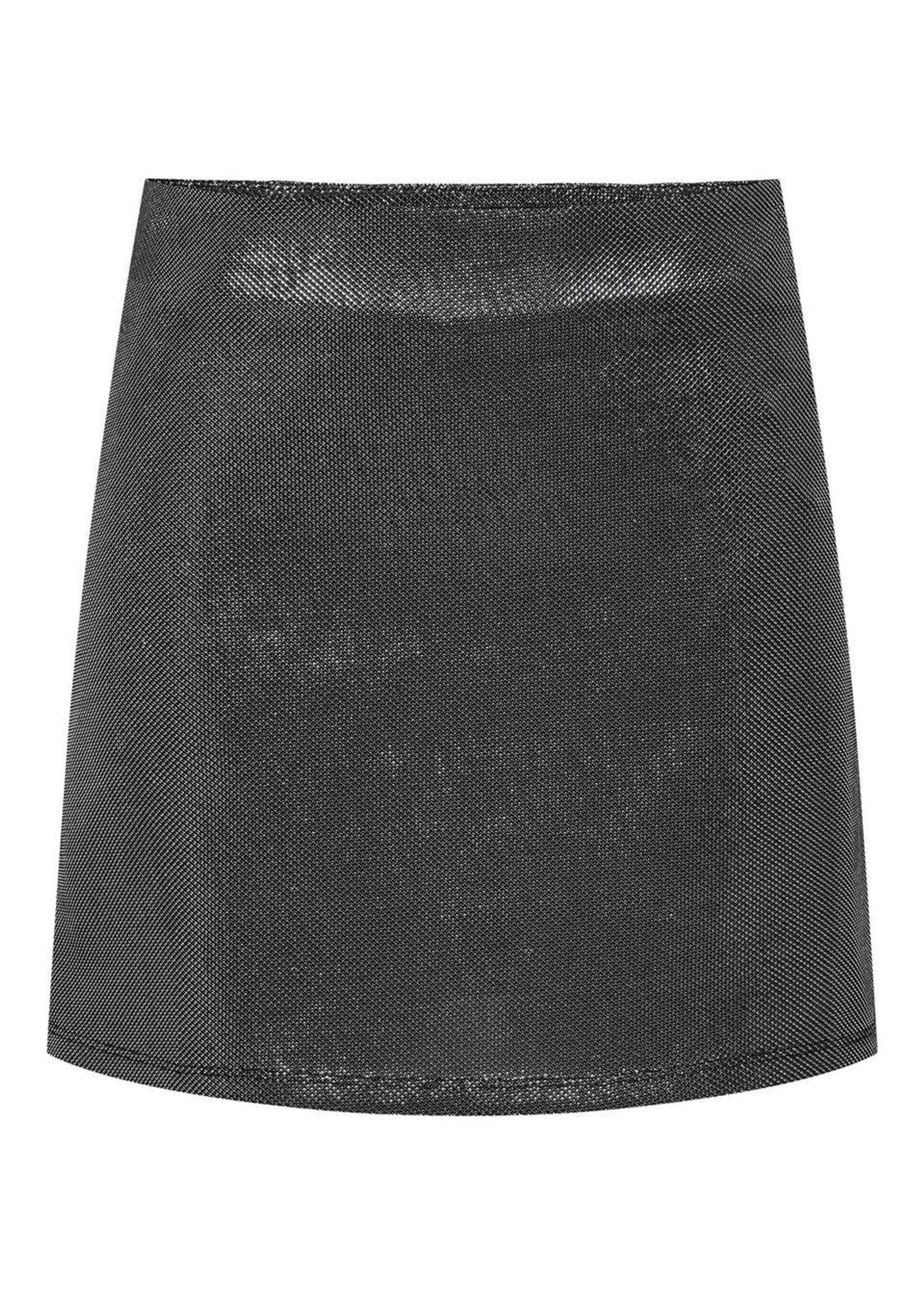 JDY Silver Glitter Mini Skirt