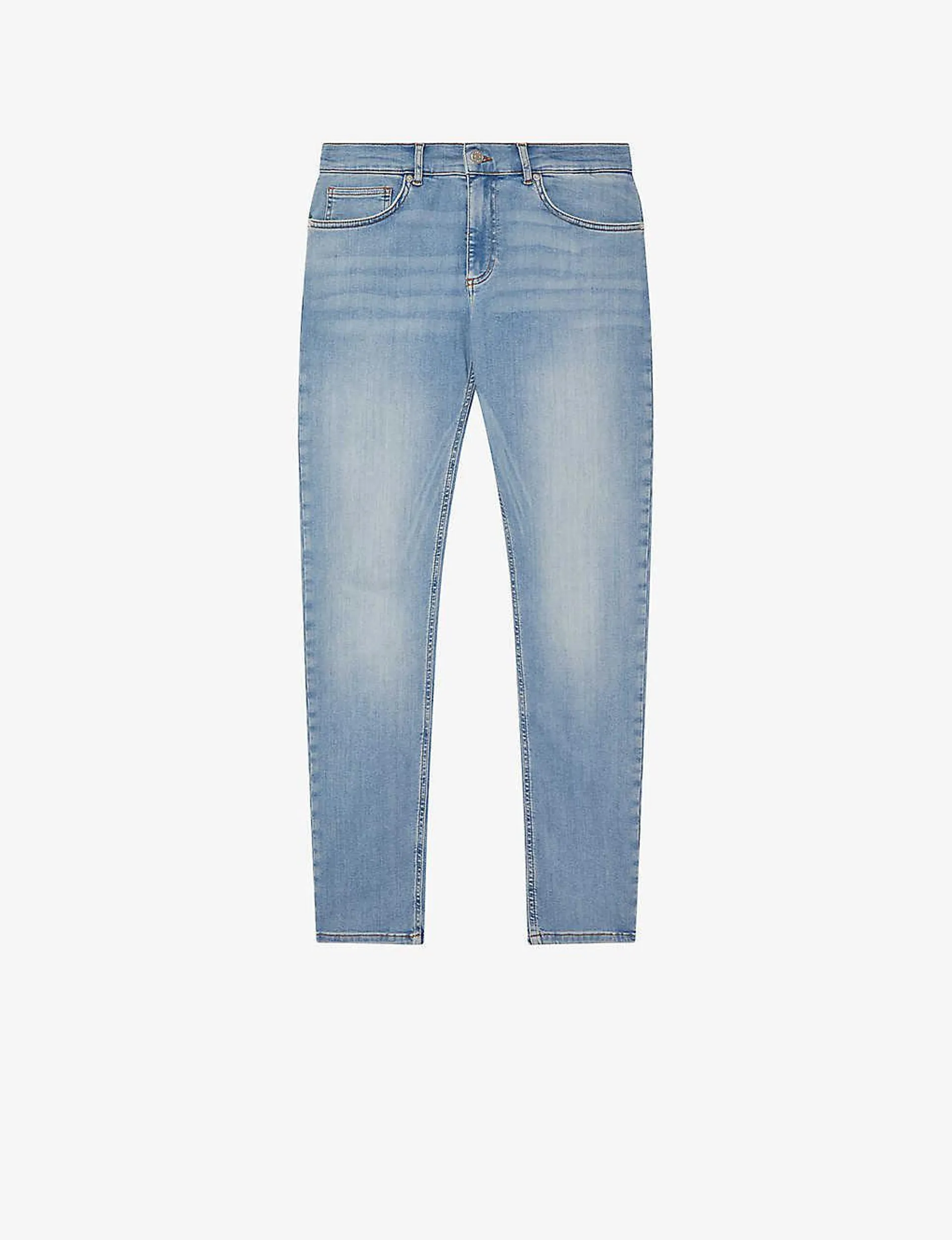 Aniston slim-leg mid-rise stretch-denim jeans