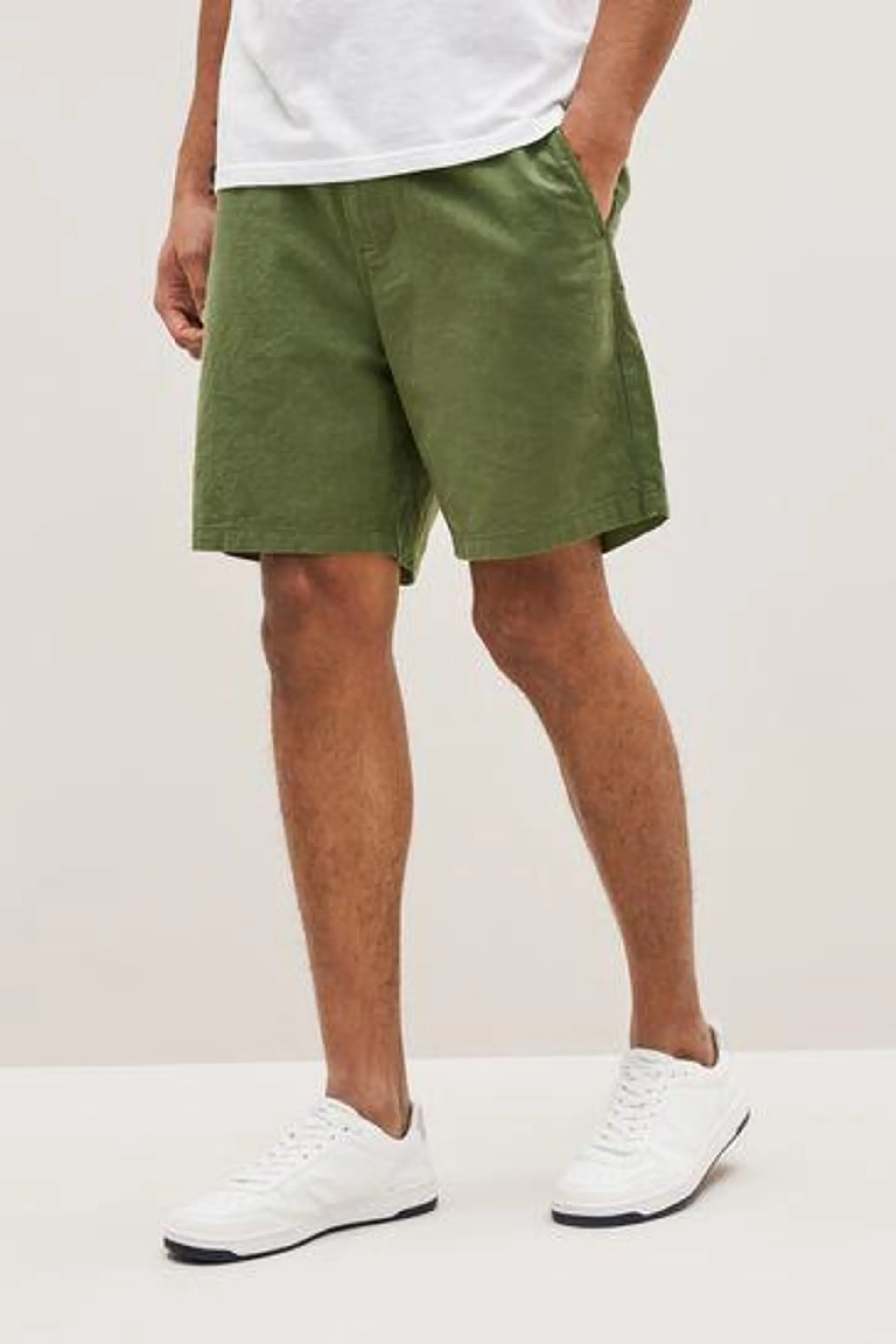 7" Linen-Cotton Shorts
