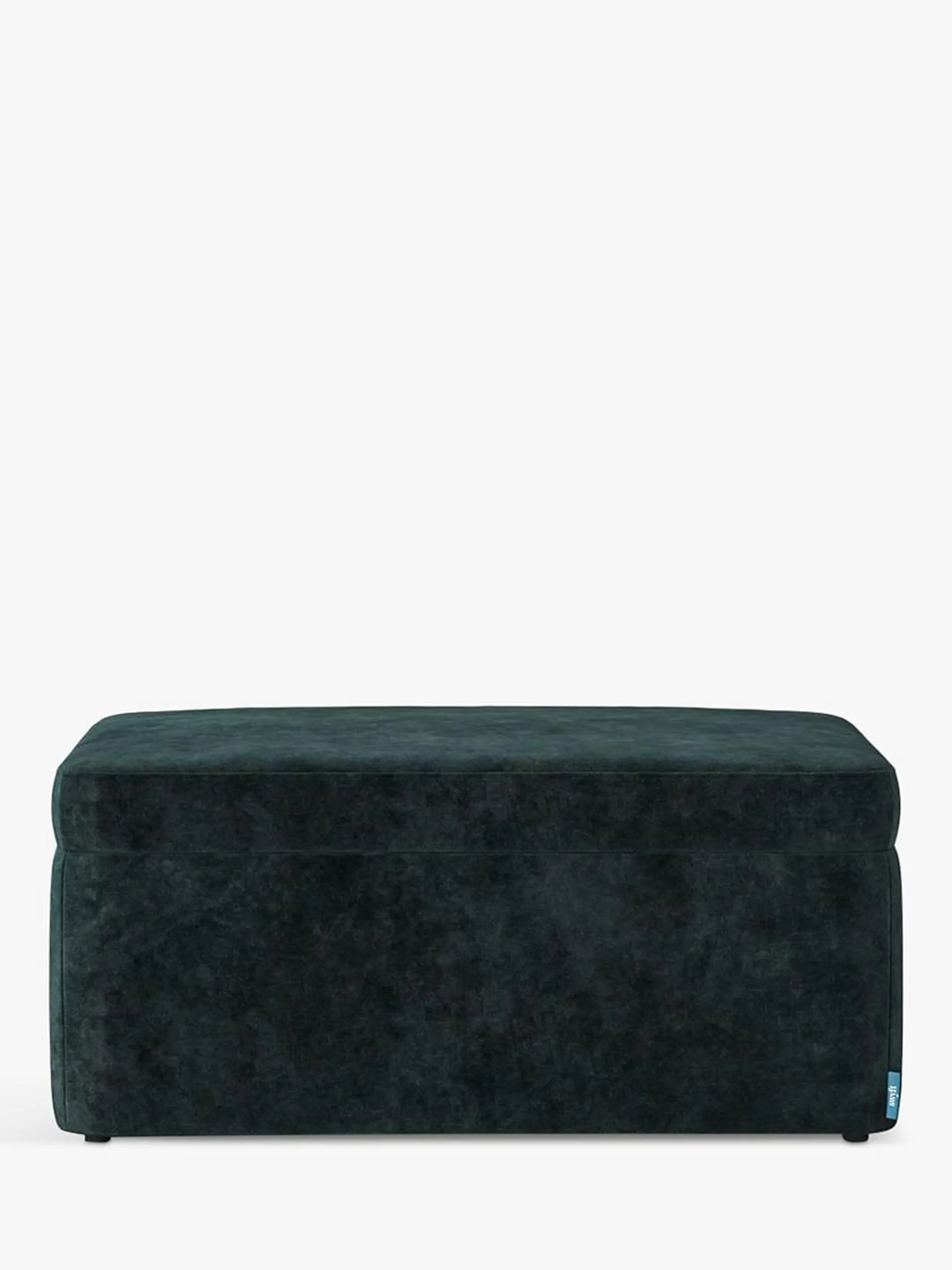 Swyft Model 02 Storage Ottoman, Mottled Velvet Ocean