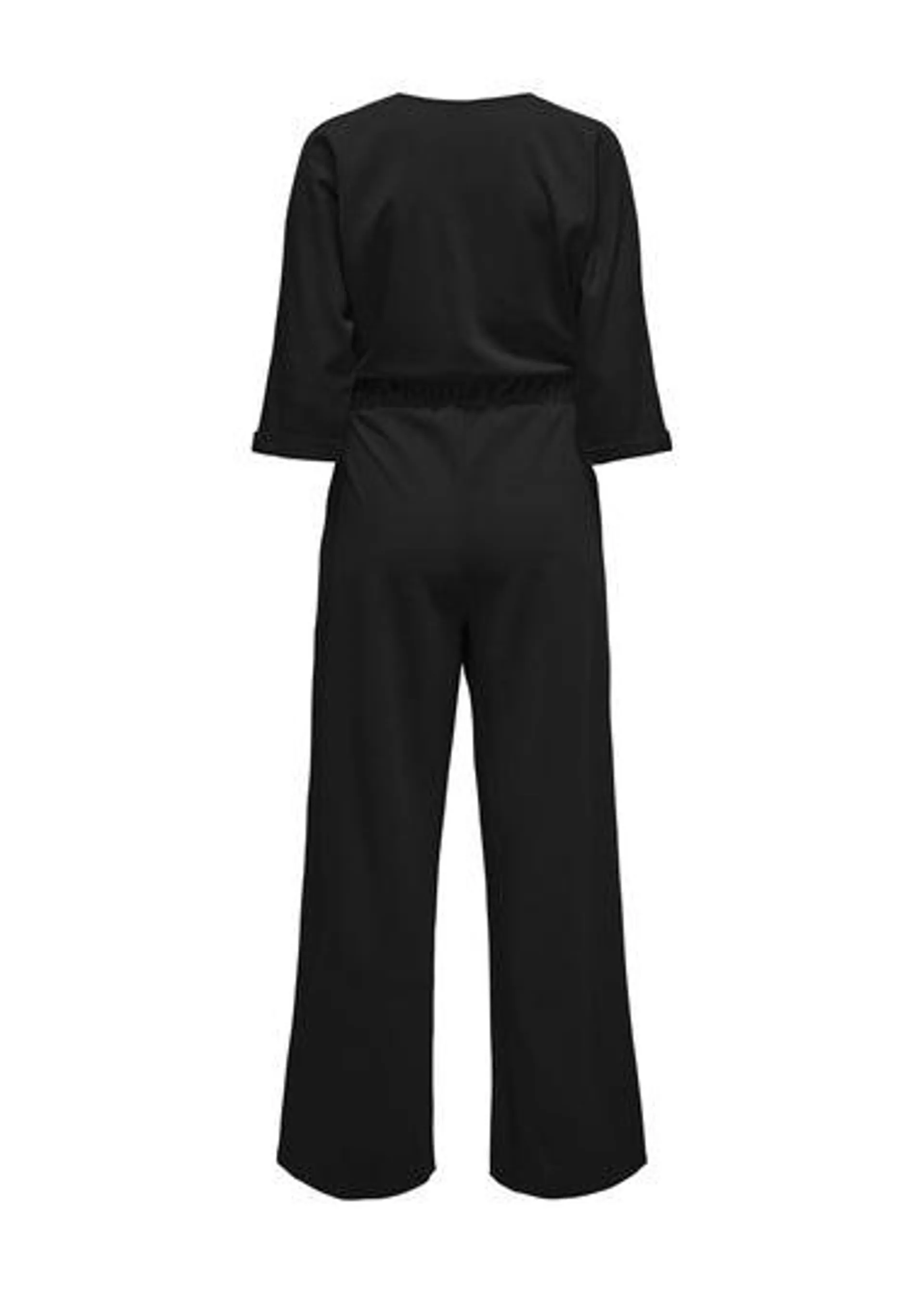 JDY Black Button V-Neck Jumpsuit