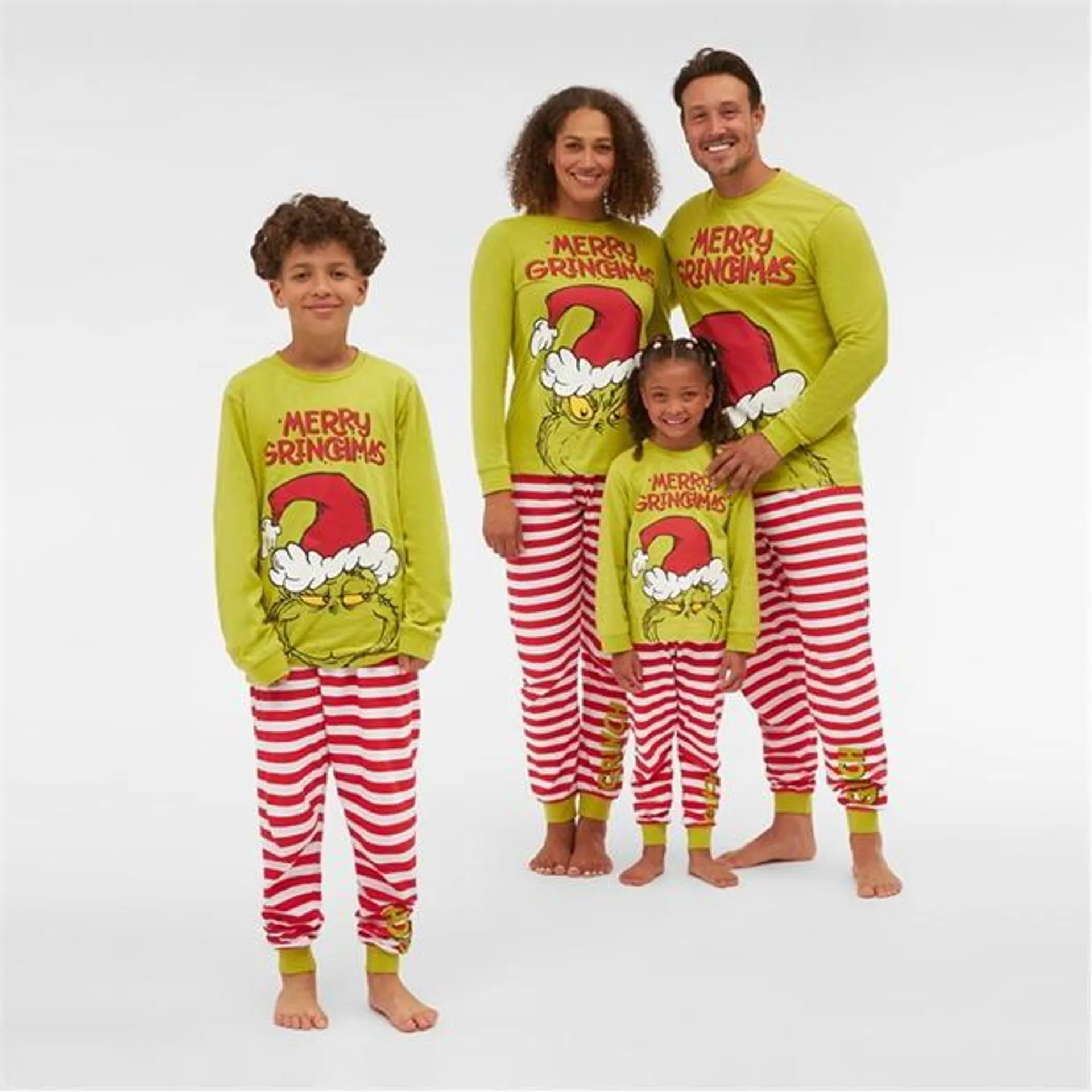 Kids Unisex Family Christmas Grinch Family Pyjama Set