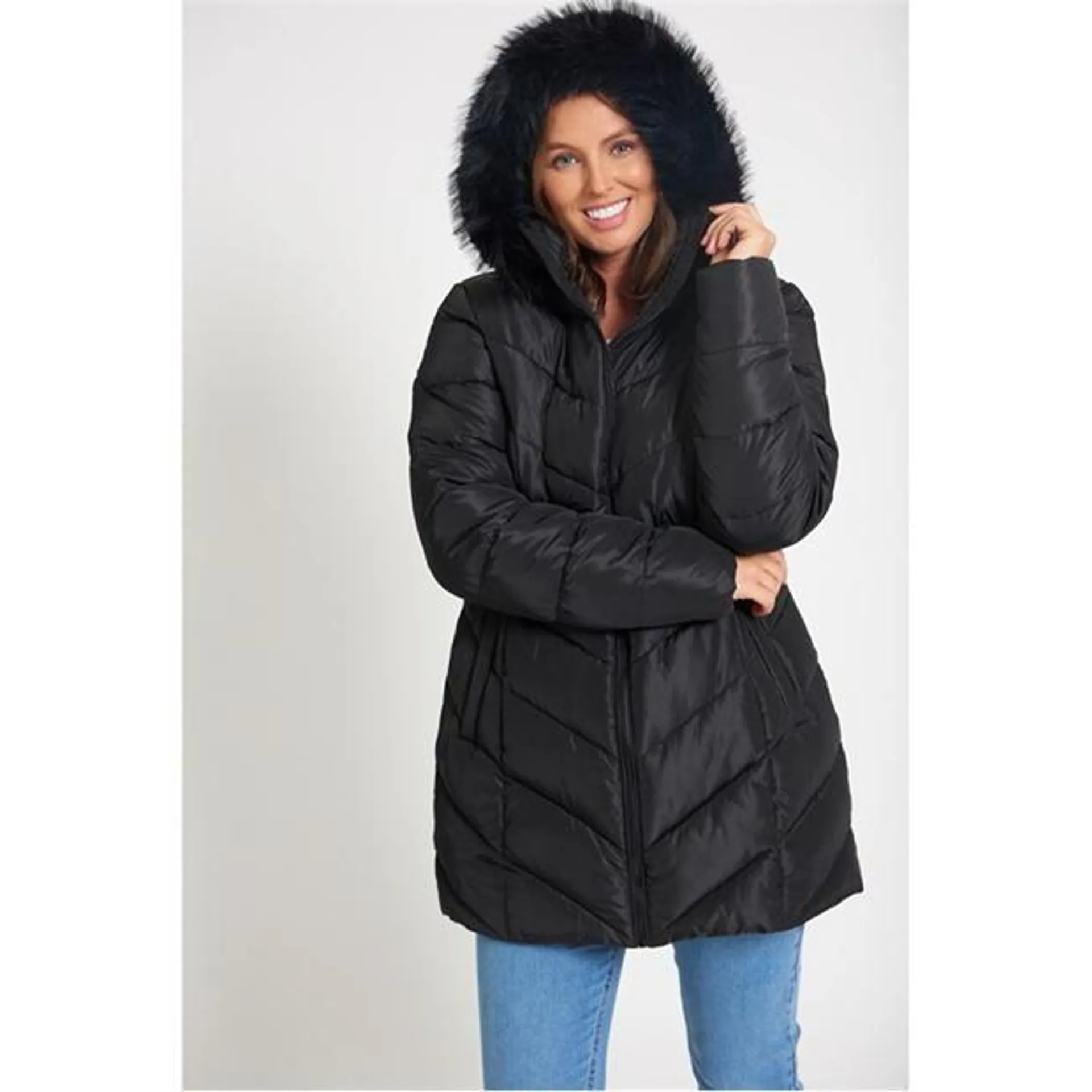 Chevron Padded Coat