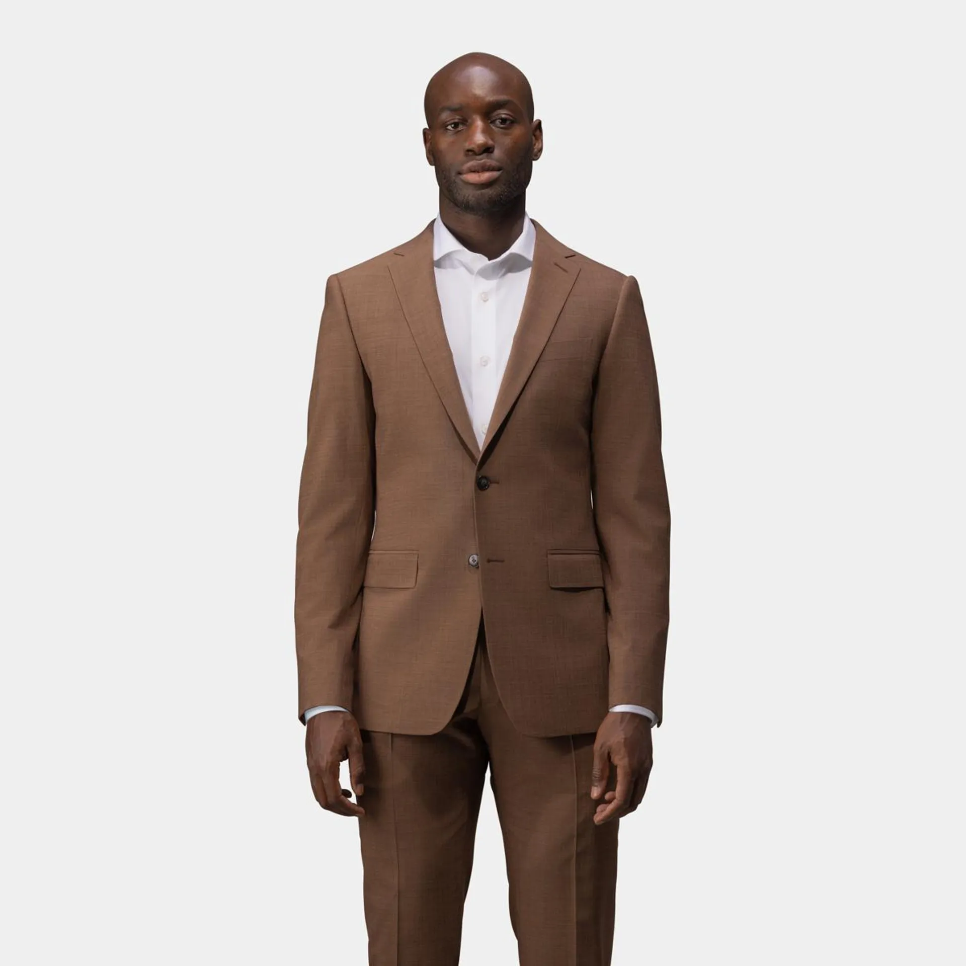 Light brown two-piece suit