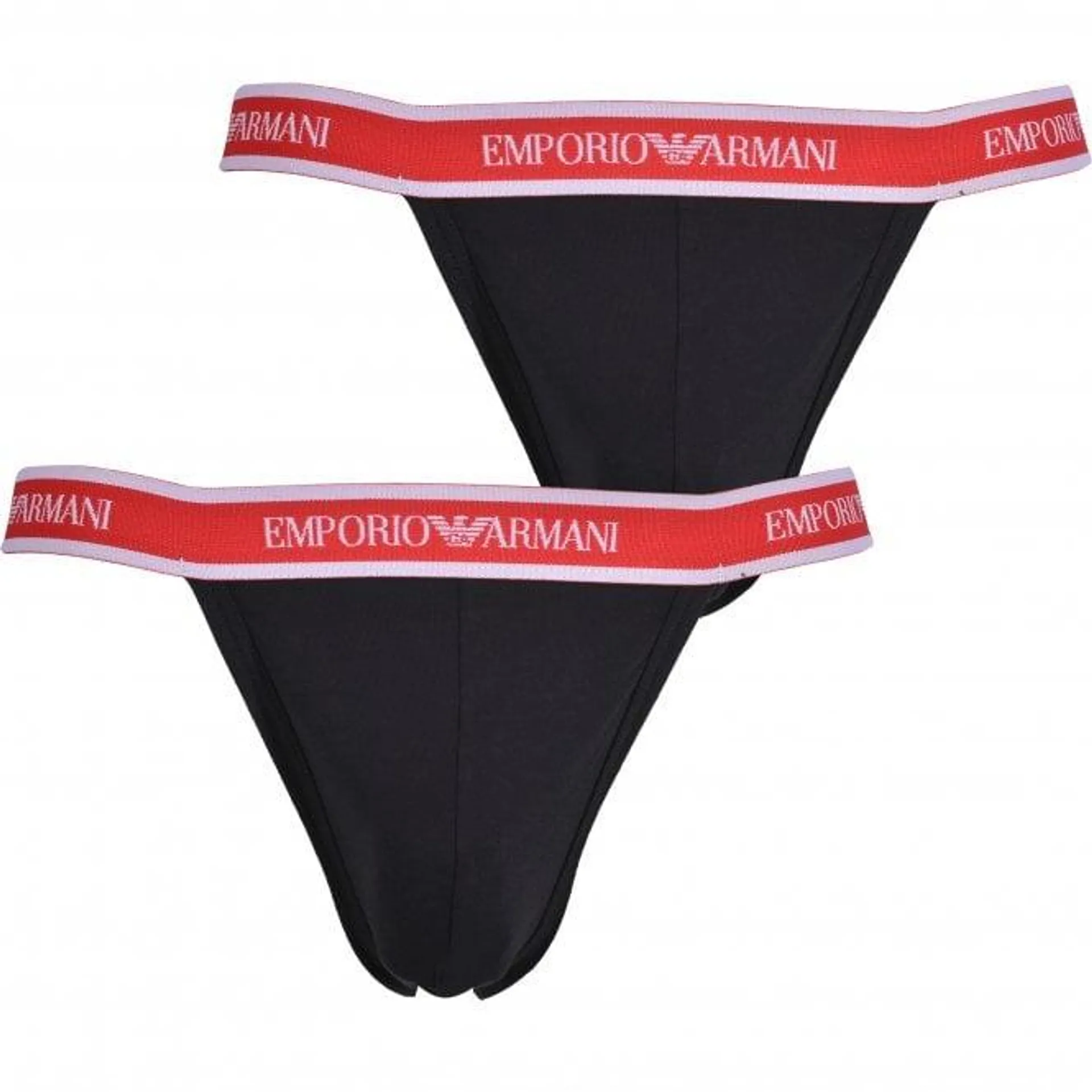 2-Pack Logoband Jockstraps, Black/red