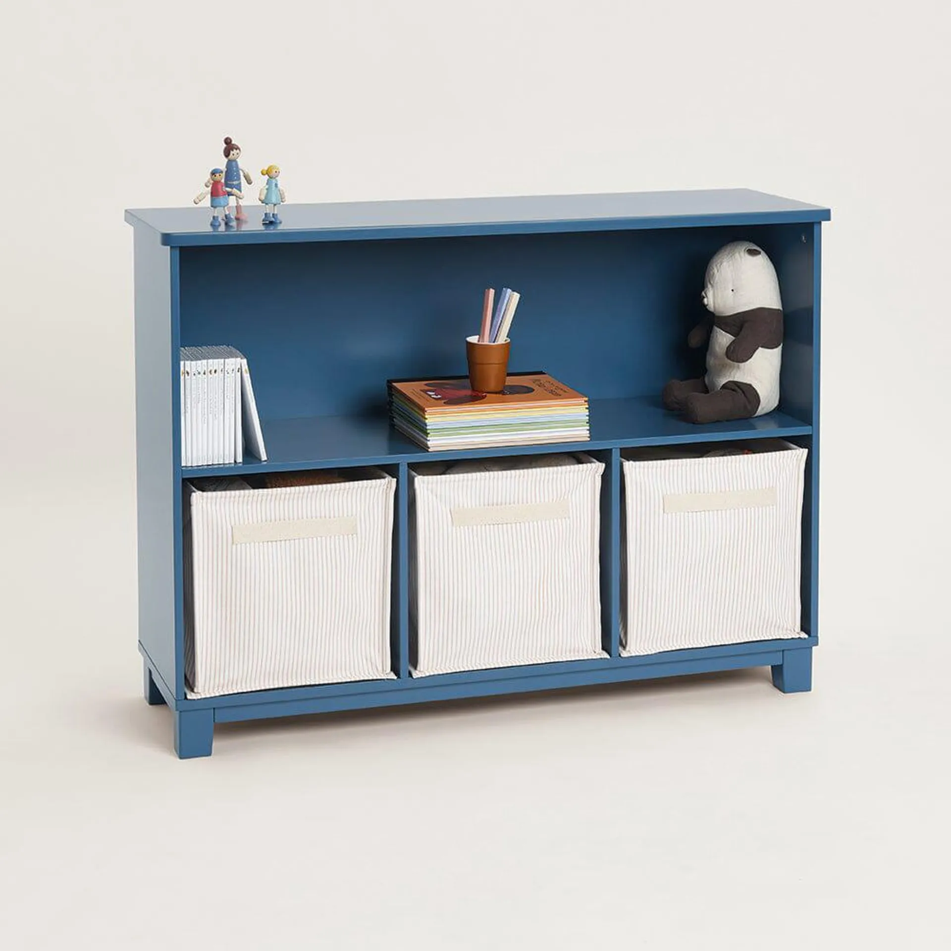 Blake Storage Shelf Unit, Ocean Blue